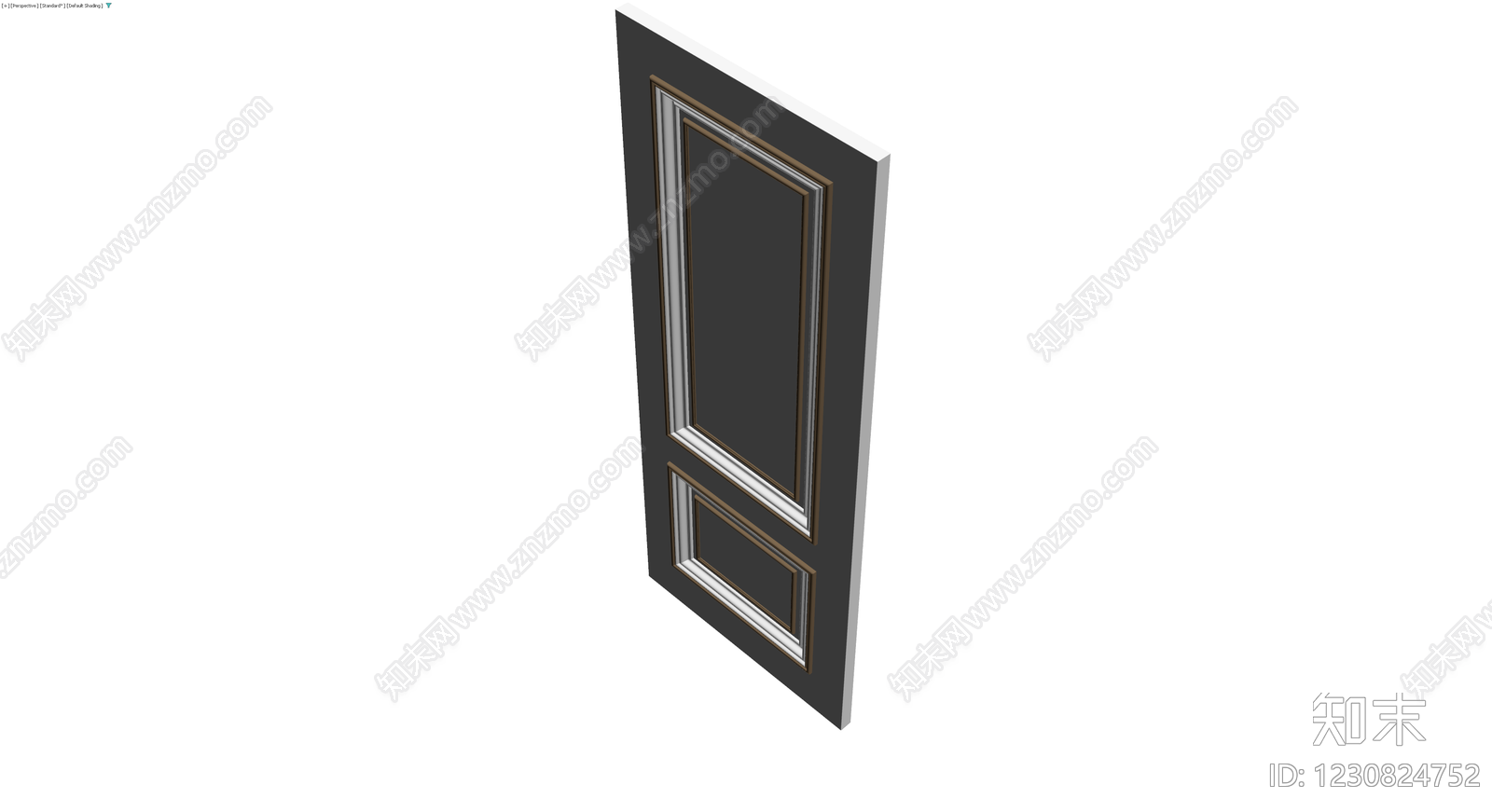 欧式双板灰模门3D模型下载【ID:1230824752】
