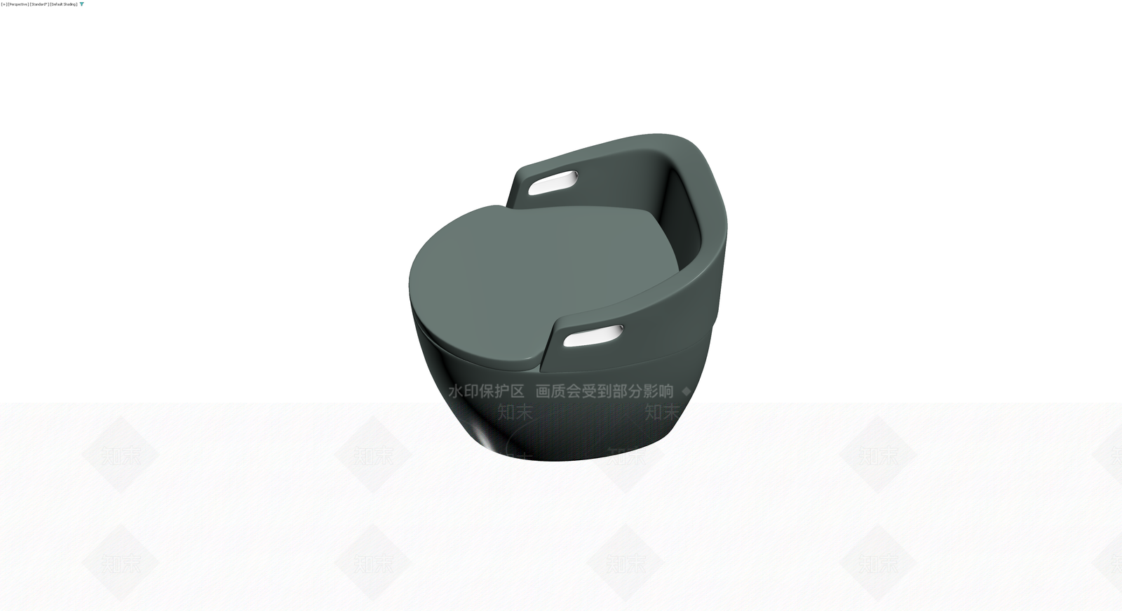 深灰流线型带扶手座椅3D模型下载【ID:1230642485】