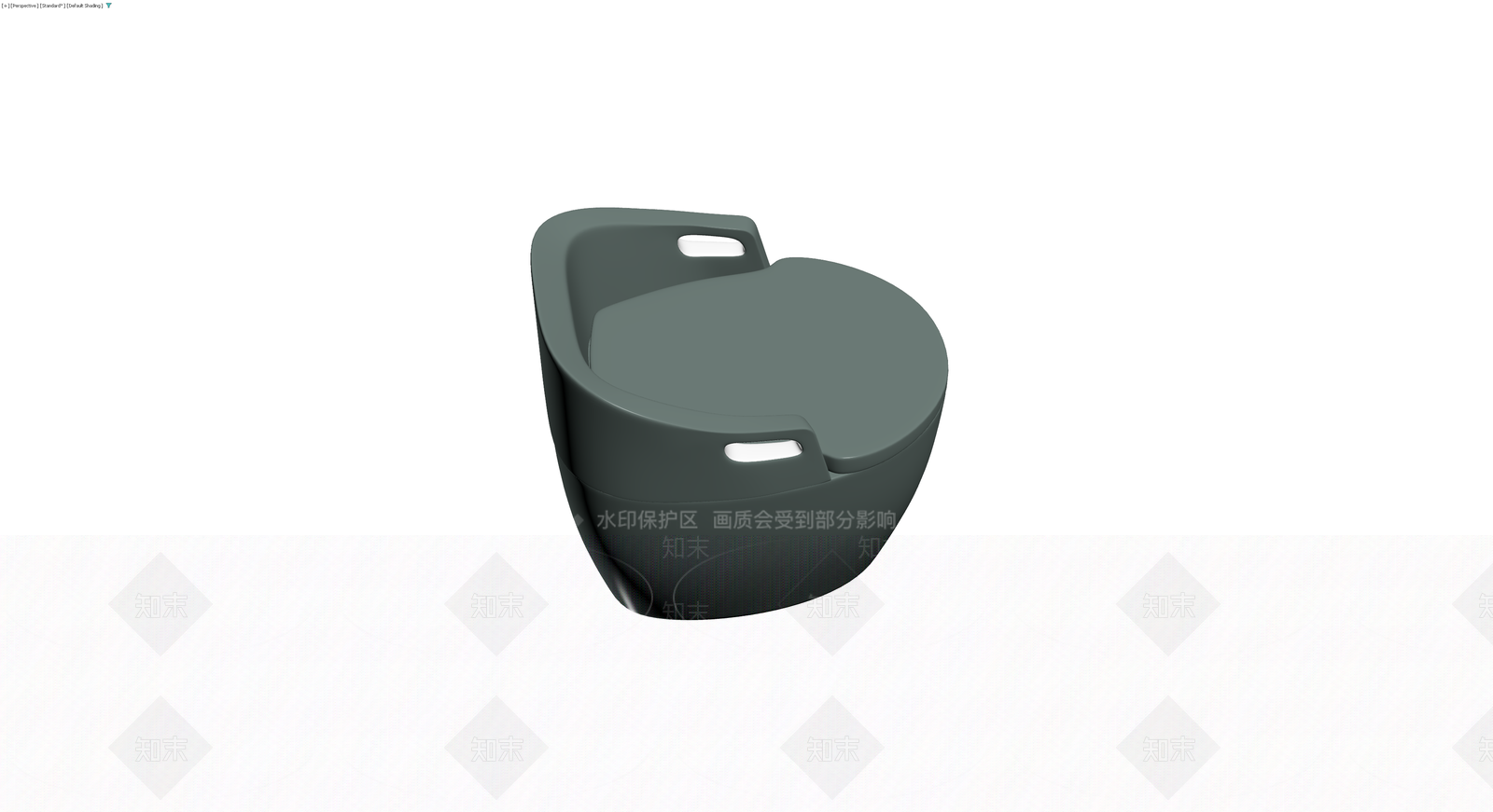 深灰流线型带扶手座椅3D模型下载【ID:1230642485】