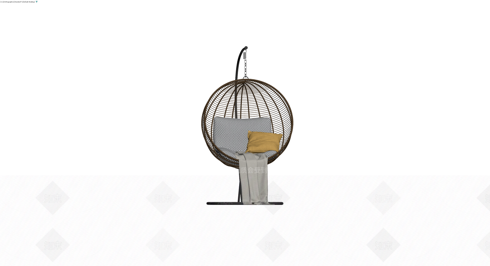 藤编吊篮椅3D模型下载【ID:1230742044】