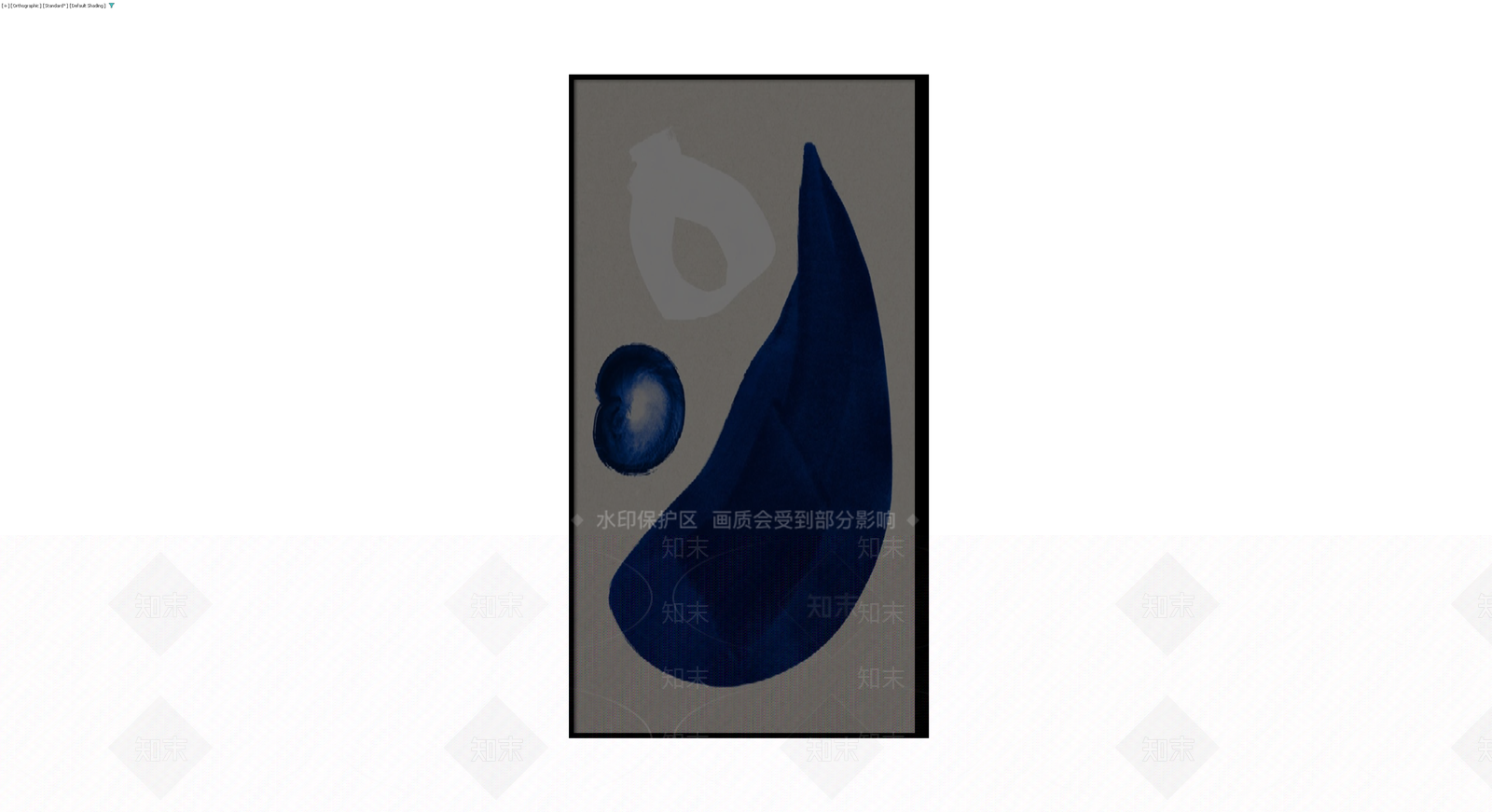 抽象装饰挂画3D模型下载【ID:1229897028】