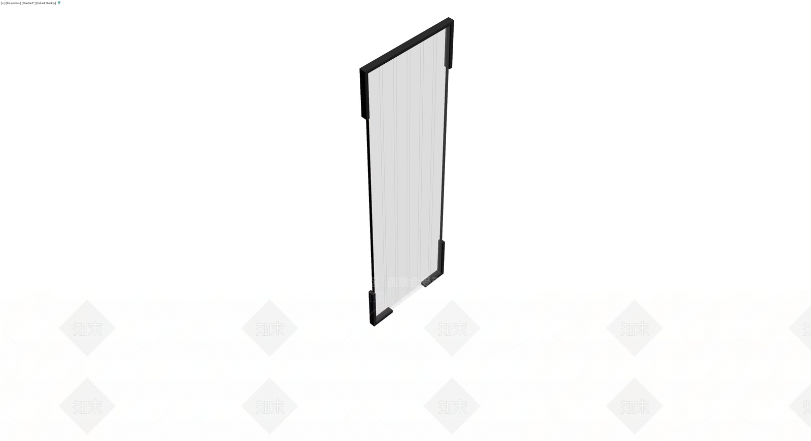 黑框磨砂玻璃隔断3D模型下载【ID:1230421564】