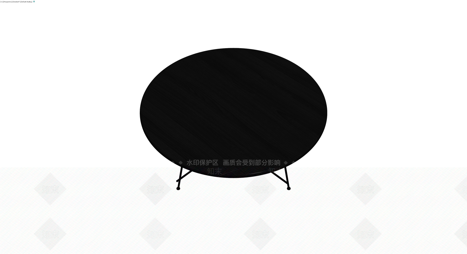 黑色圆形餐桌模型3D模型下载【ID:1230365018】