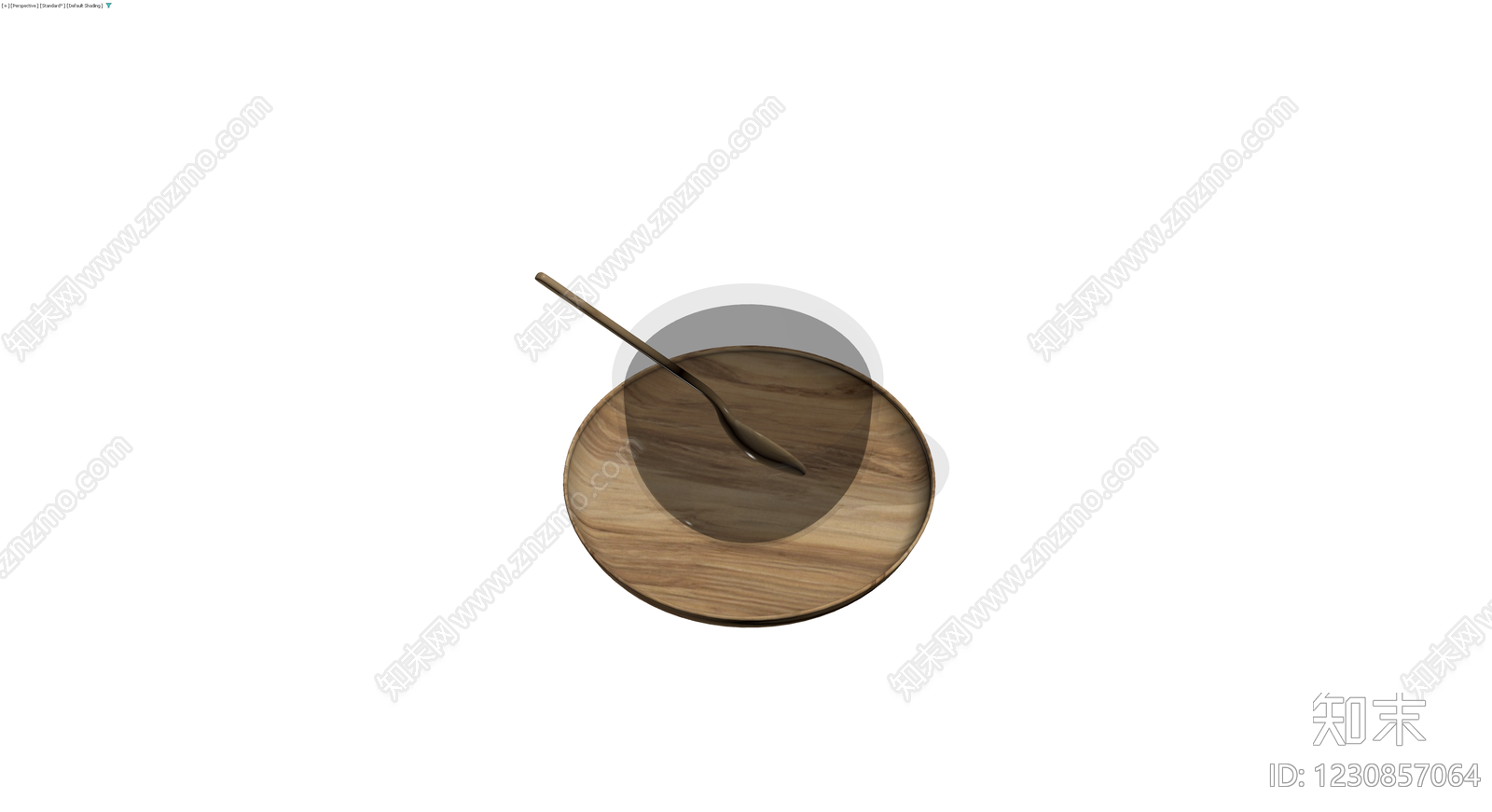 木质托盘咖啡杯勺组合3D模型下载【ID:1230857064】
