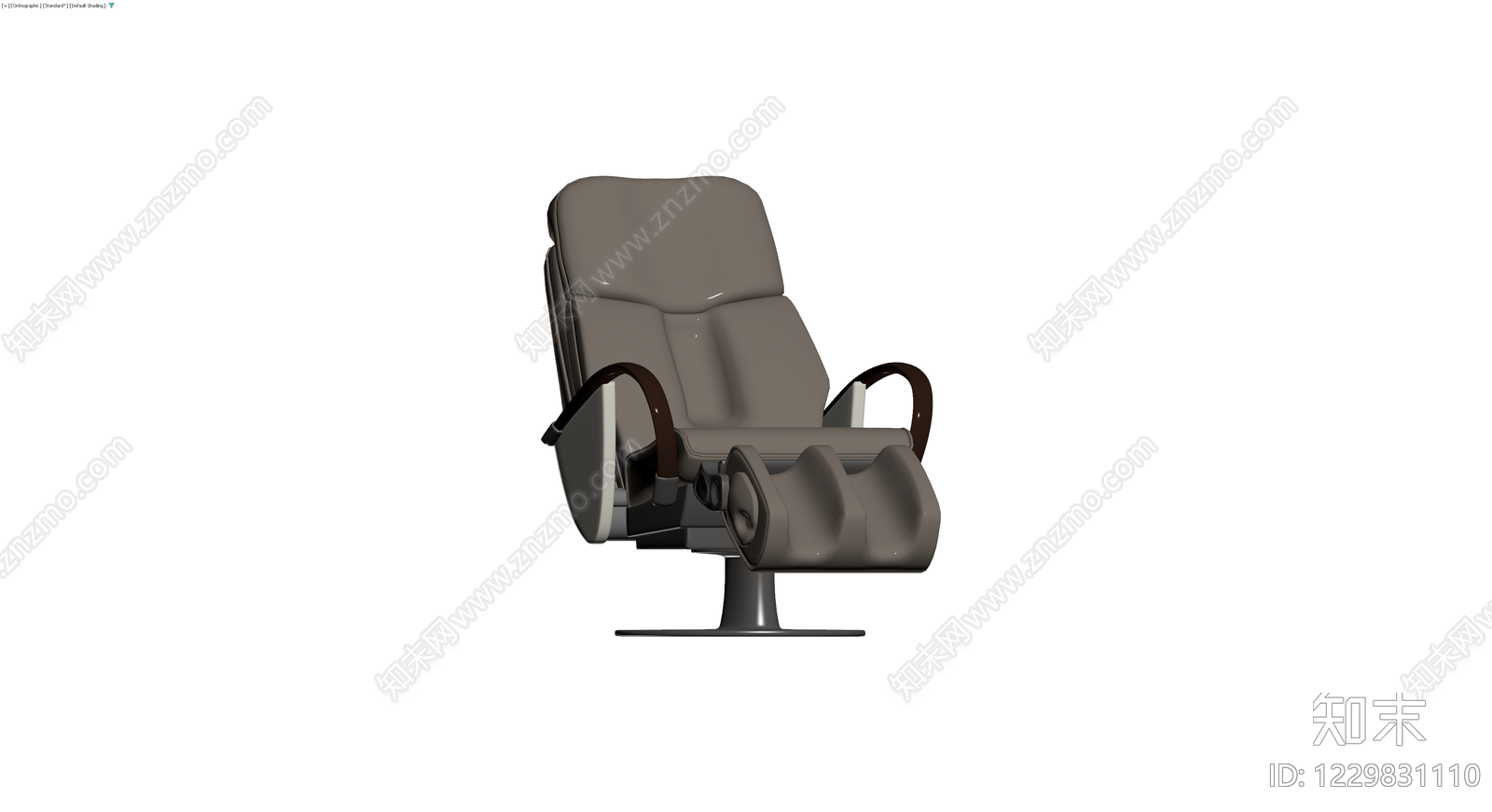 现代休闲躺椅灰模3D模型下载【ID:1229831110】