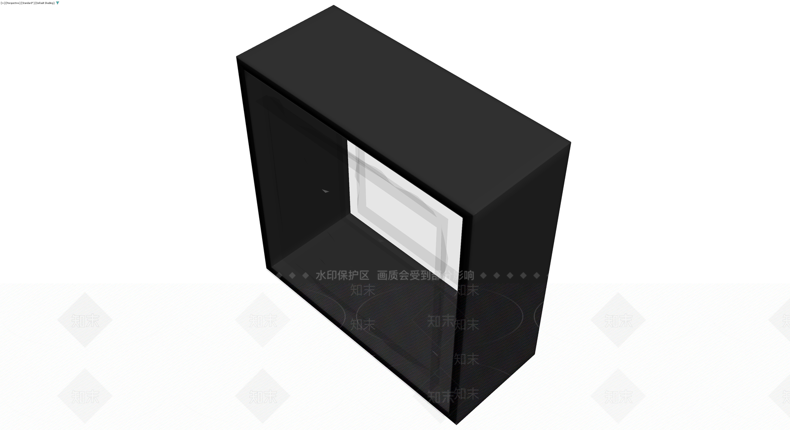 黑色带玻璃门柜体3D模型下载【ID:1230776773】