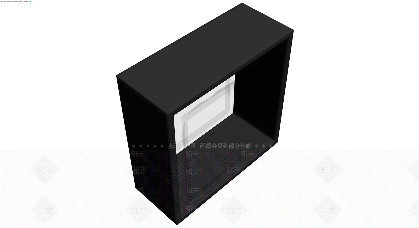 黑色带玻璃门柜体3D模型下载【ID:1230776773】