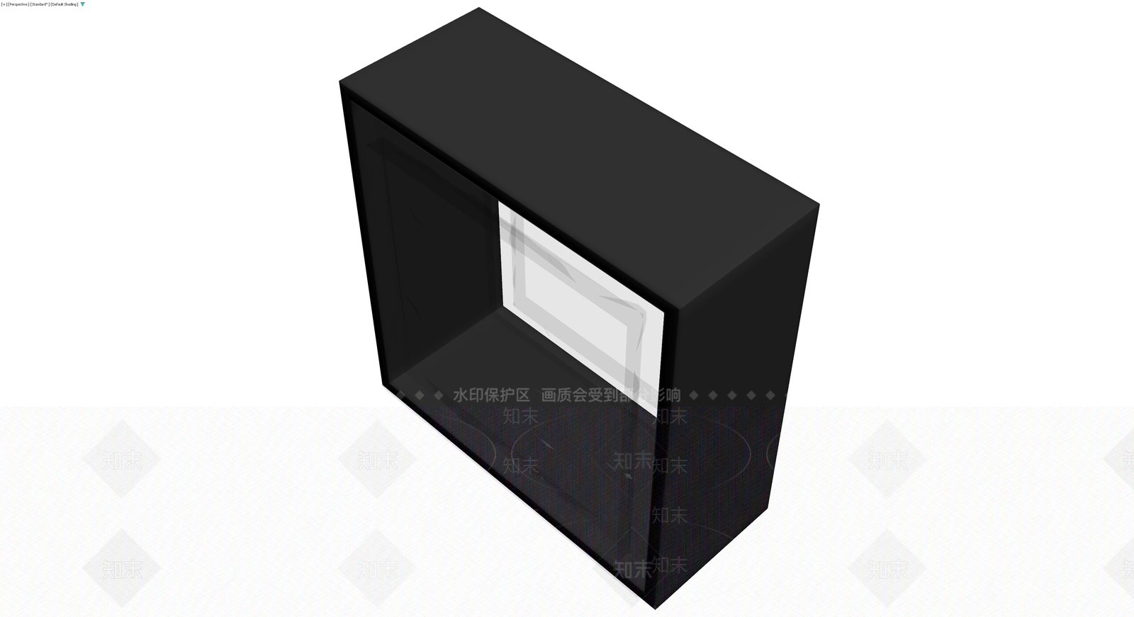 黑色带玻璃门柜体3D模型下载【ID:1230776773】