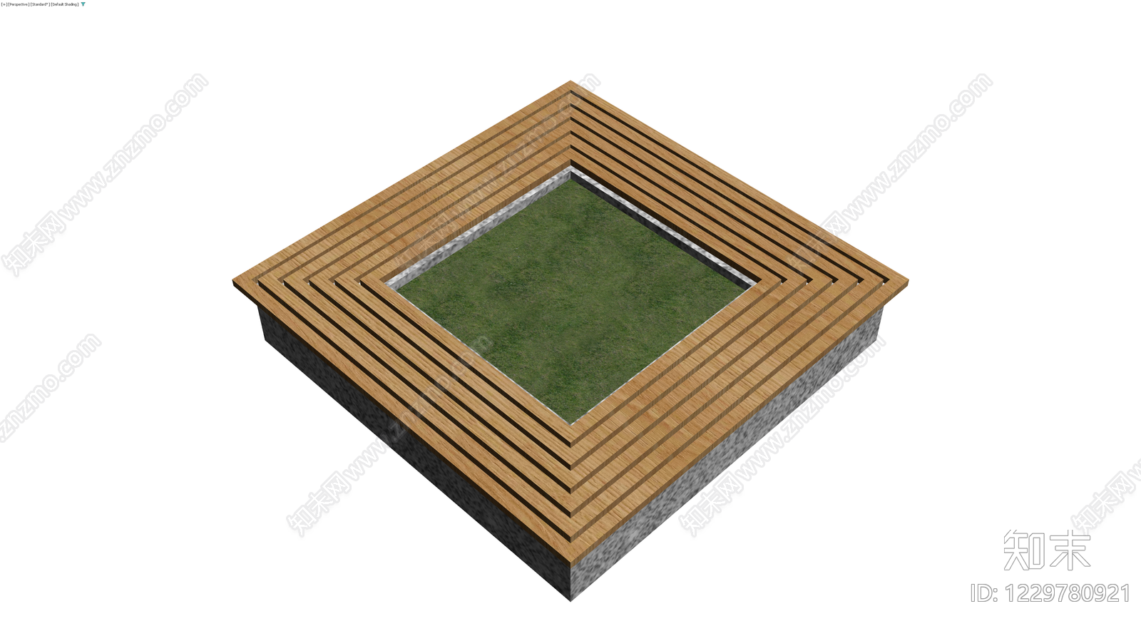 木质阶梯花坛模型3D模型下载【ID:1229780921】