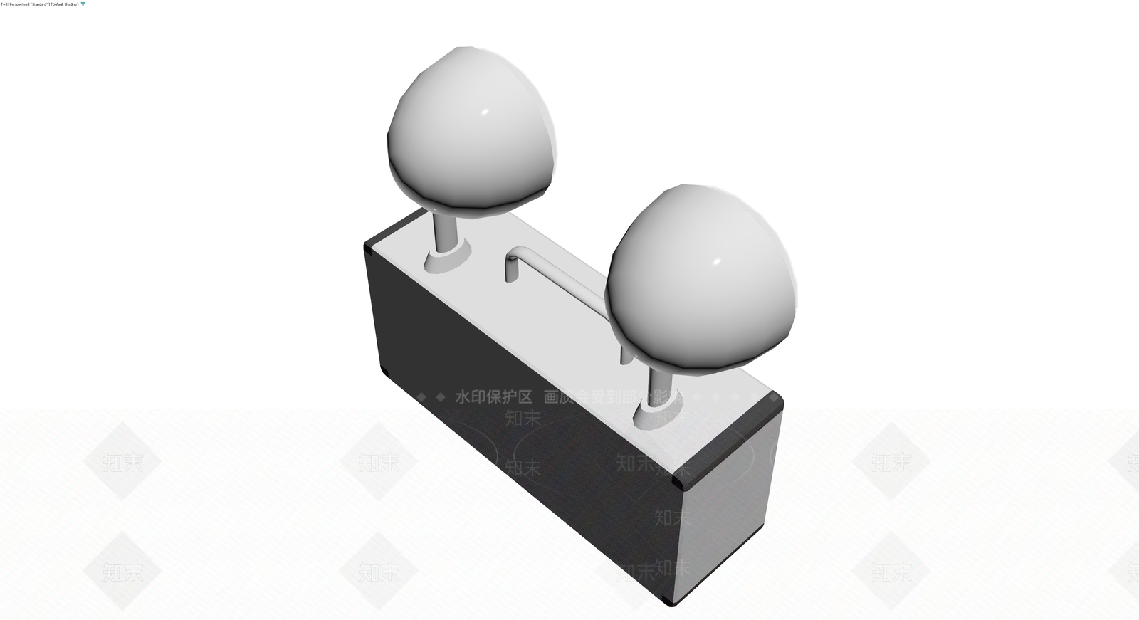 双头手提探照灯3D模型下载【ID:1229891647】