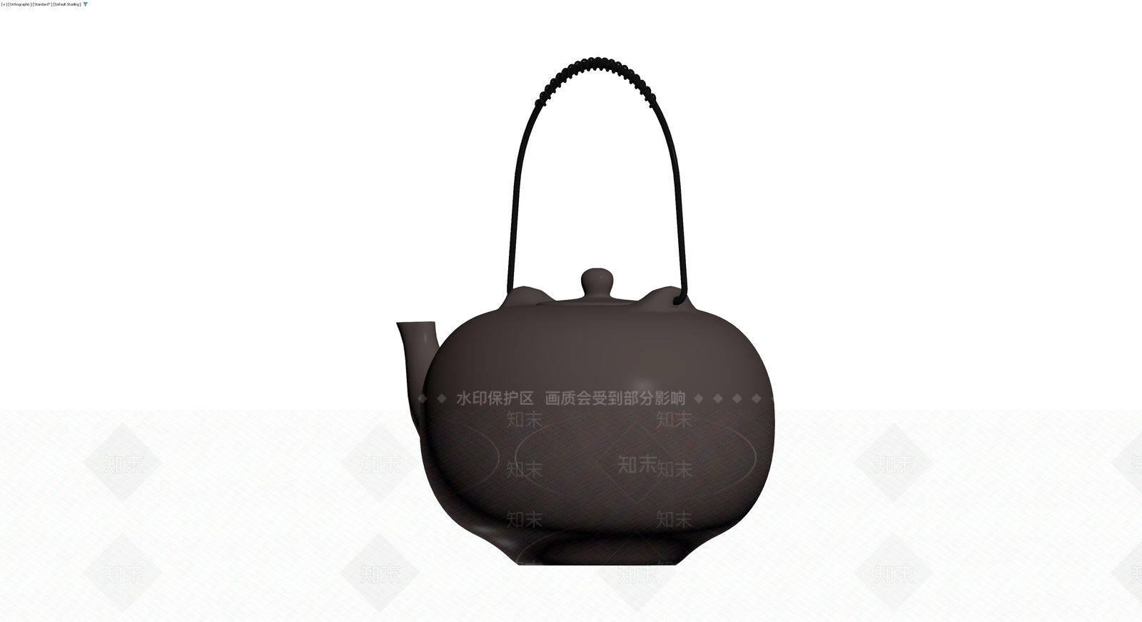 深色提梁壶3D模型下载【ID:1230345250】