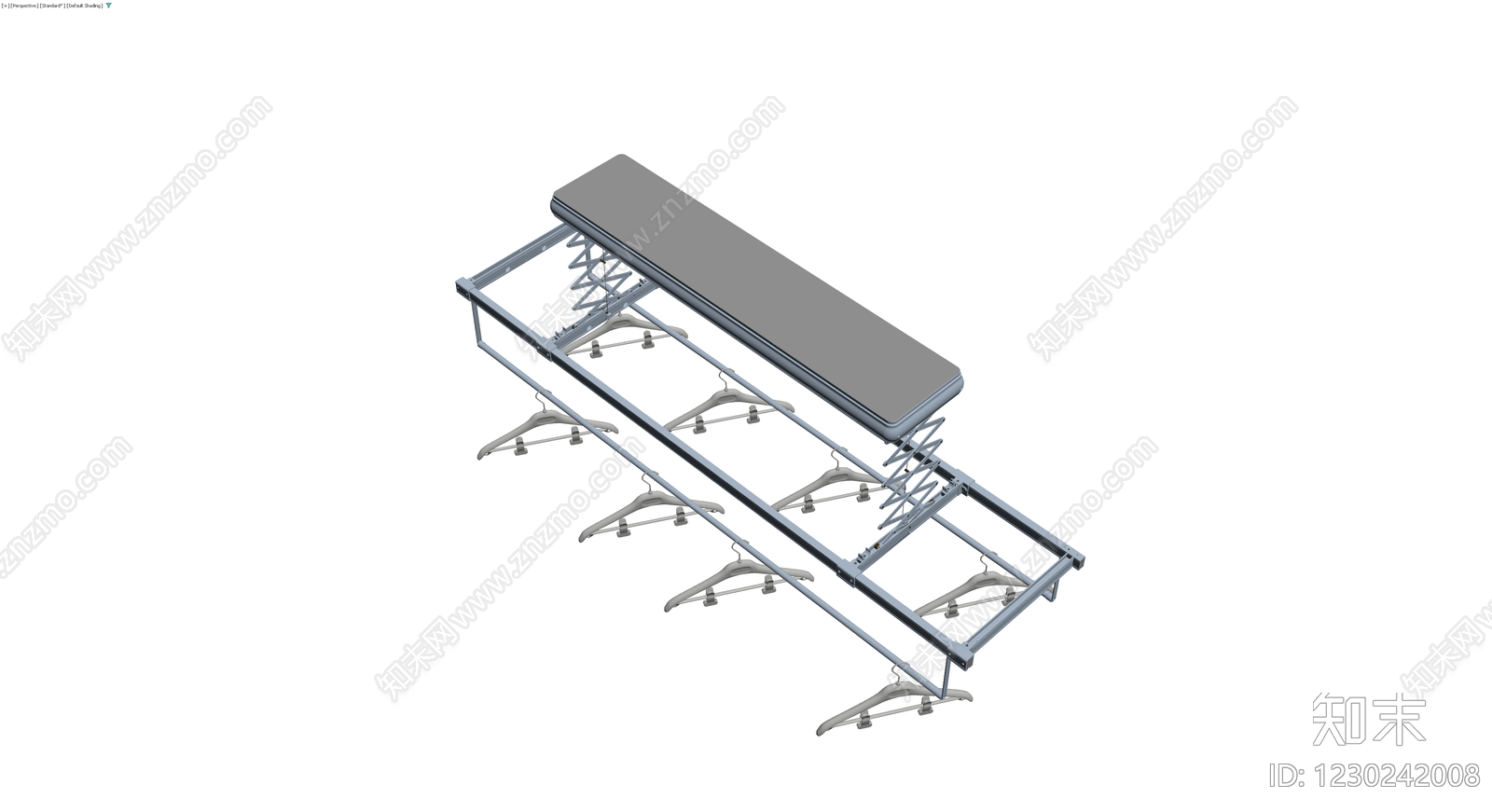 升降晾衣架组件3D模型下载【ID:1230242008】