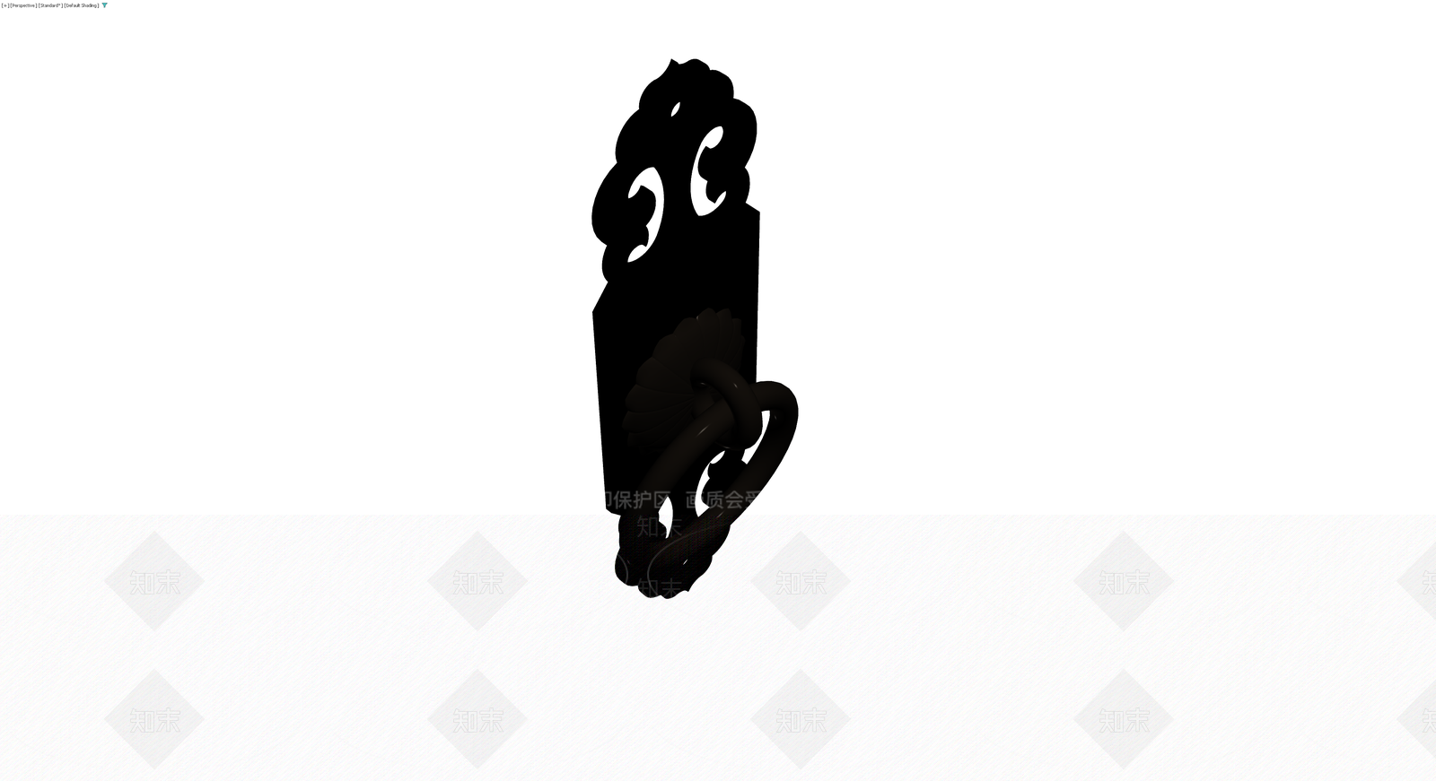 中式雕花门环拉手3D模型下载【ID:1230359333】