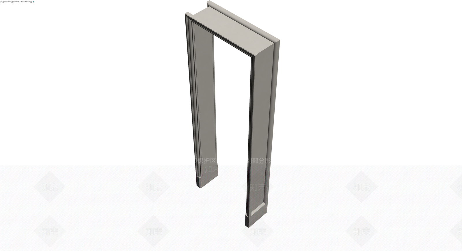 带装饰线条的门框组件3D模型下载【ID:1229597785】