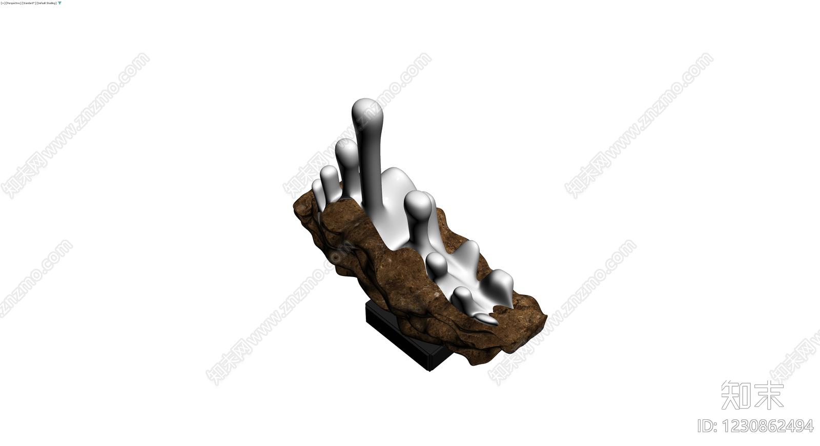 抽象流体雕塑摆件3D模型下载【ID:1230862494】