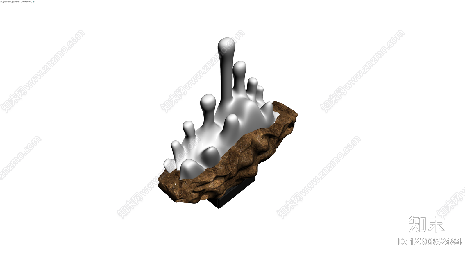 抽象流体雕塑摆件3D模型下载【ID:1230862494】