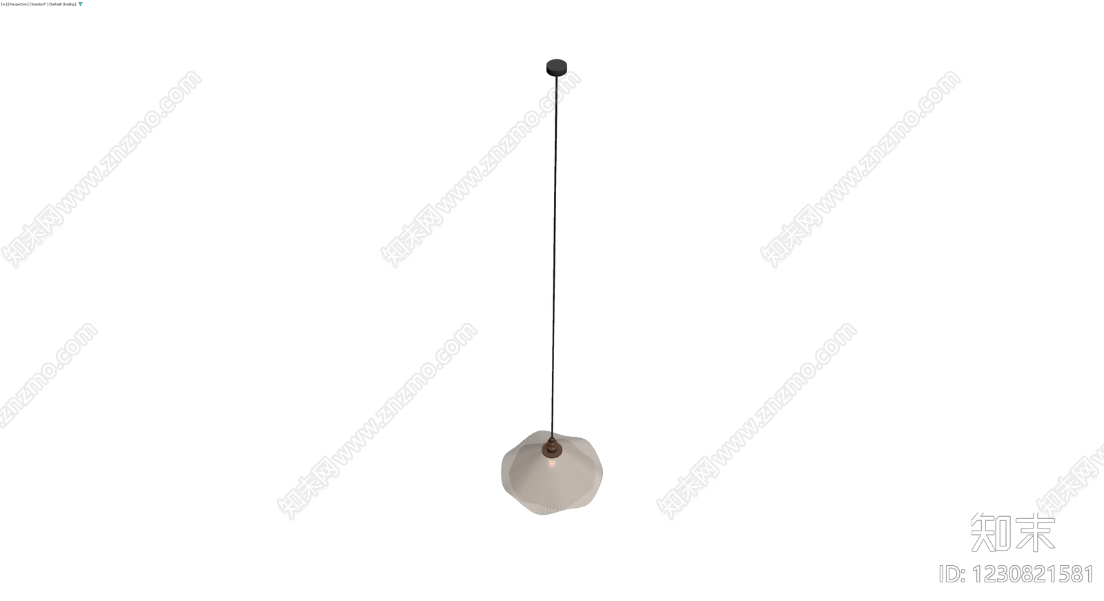 复古褶皱玻璃吊灯3D模型下载【ID:1230821581】