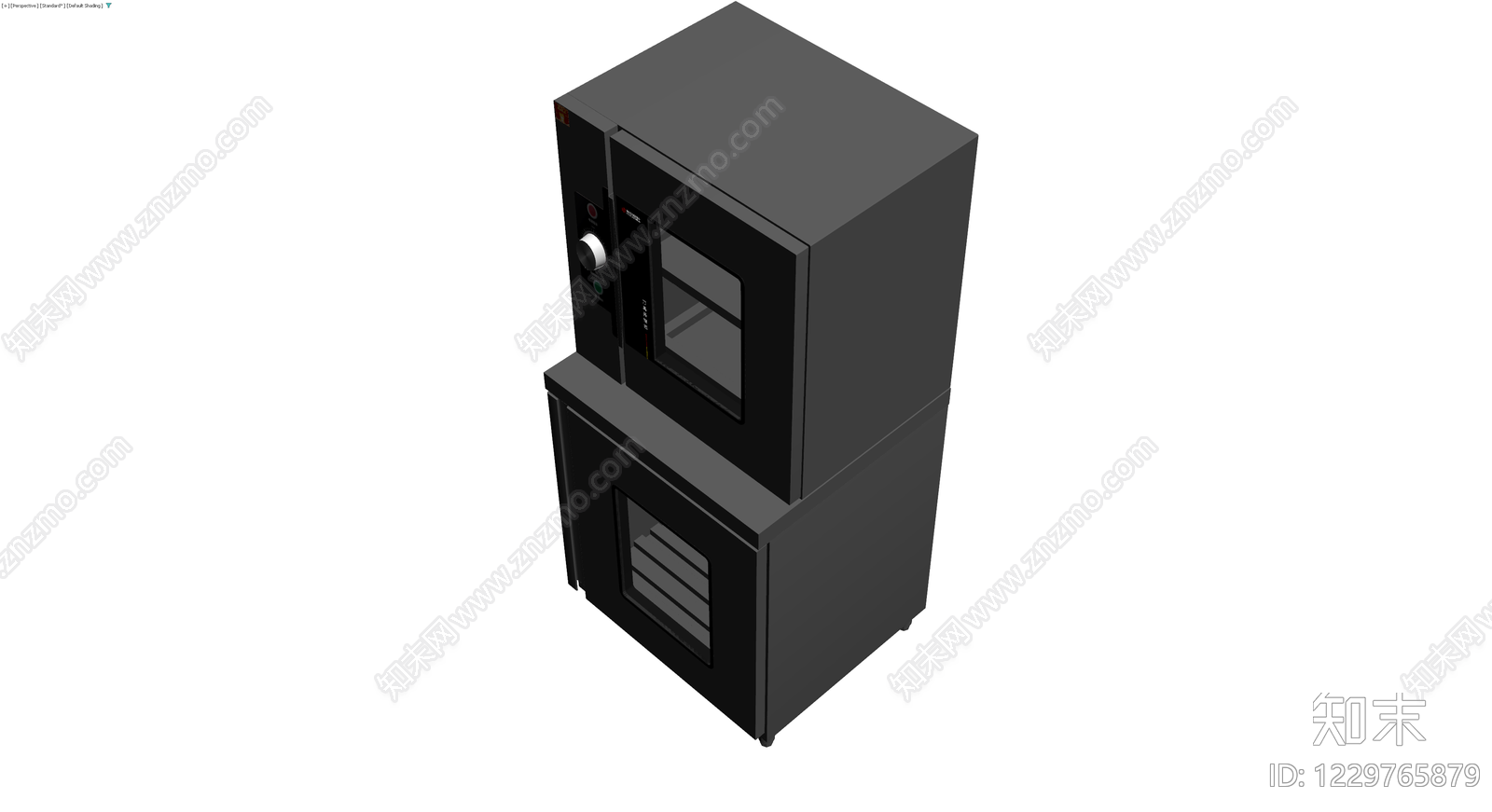 黑色双门消毒柜3D模型下载【ID:1229765879】