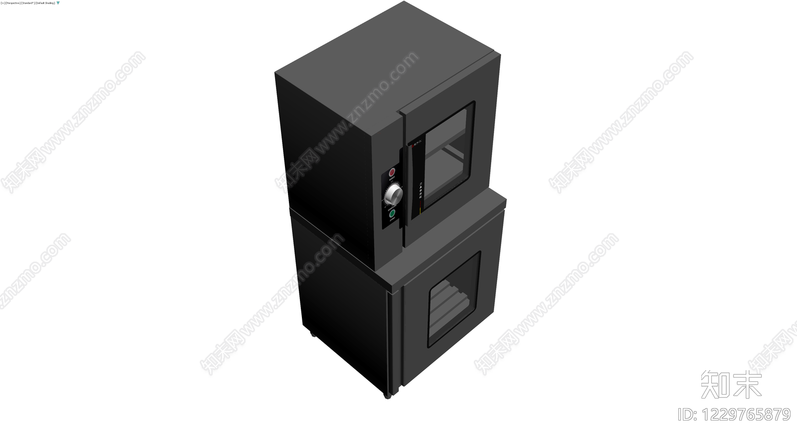黑色双门消毒柜3D模型下载【ID:1229765879】