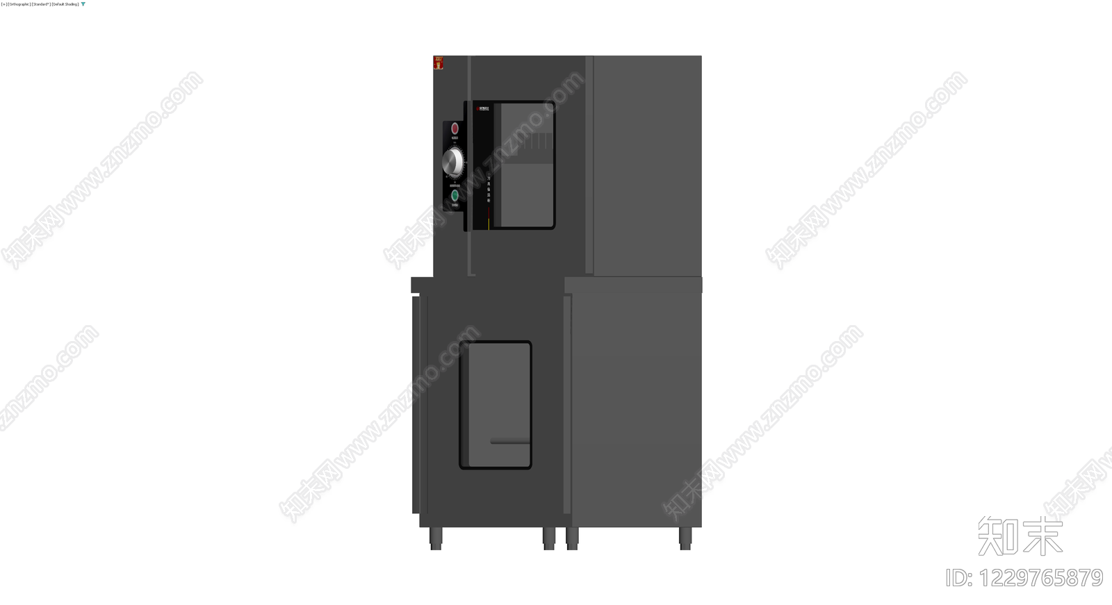 黑色双门消毒柜3D模型下载【ID:1229765879】