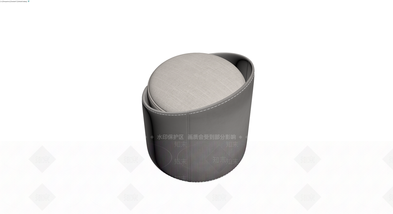 现代弧形软包单人椅3D模型下载【ID:1230701931】