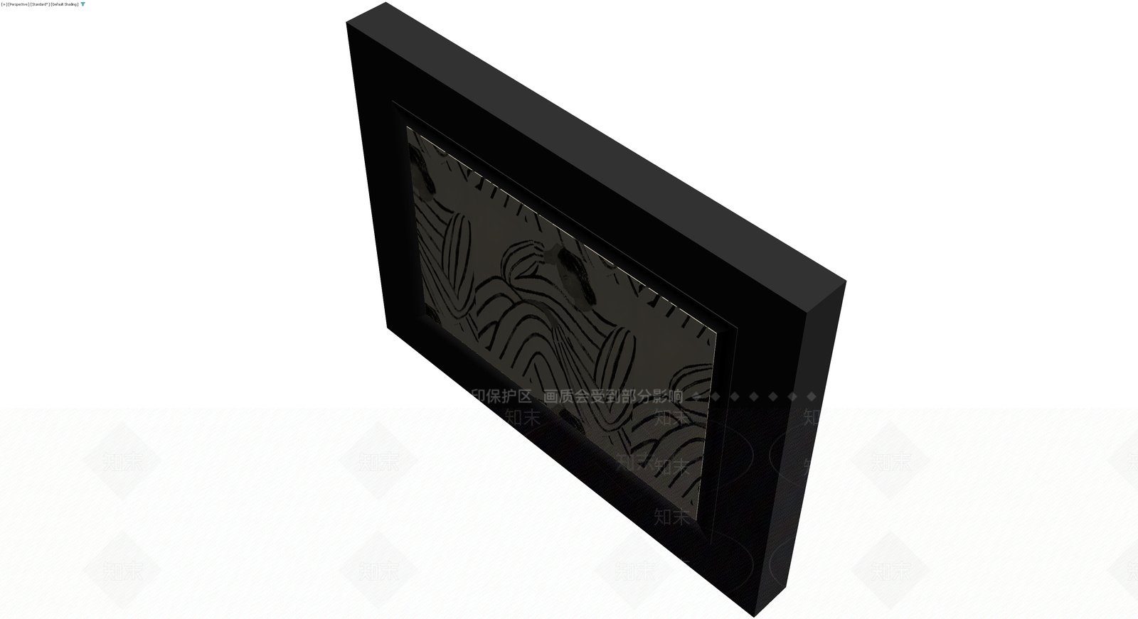 黑色装饰画框3D模型下载【ID:1230109125】
