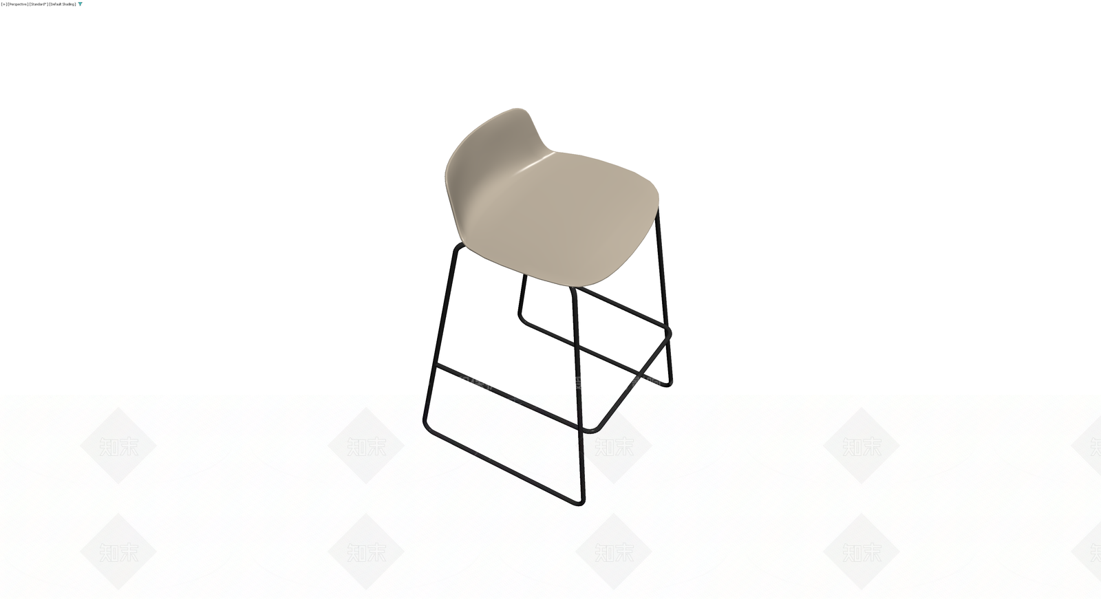 现代简约金属高脚凳3D模型下载【ID:1230171186】