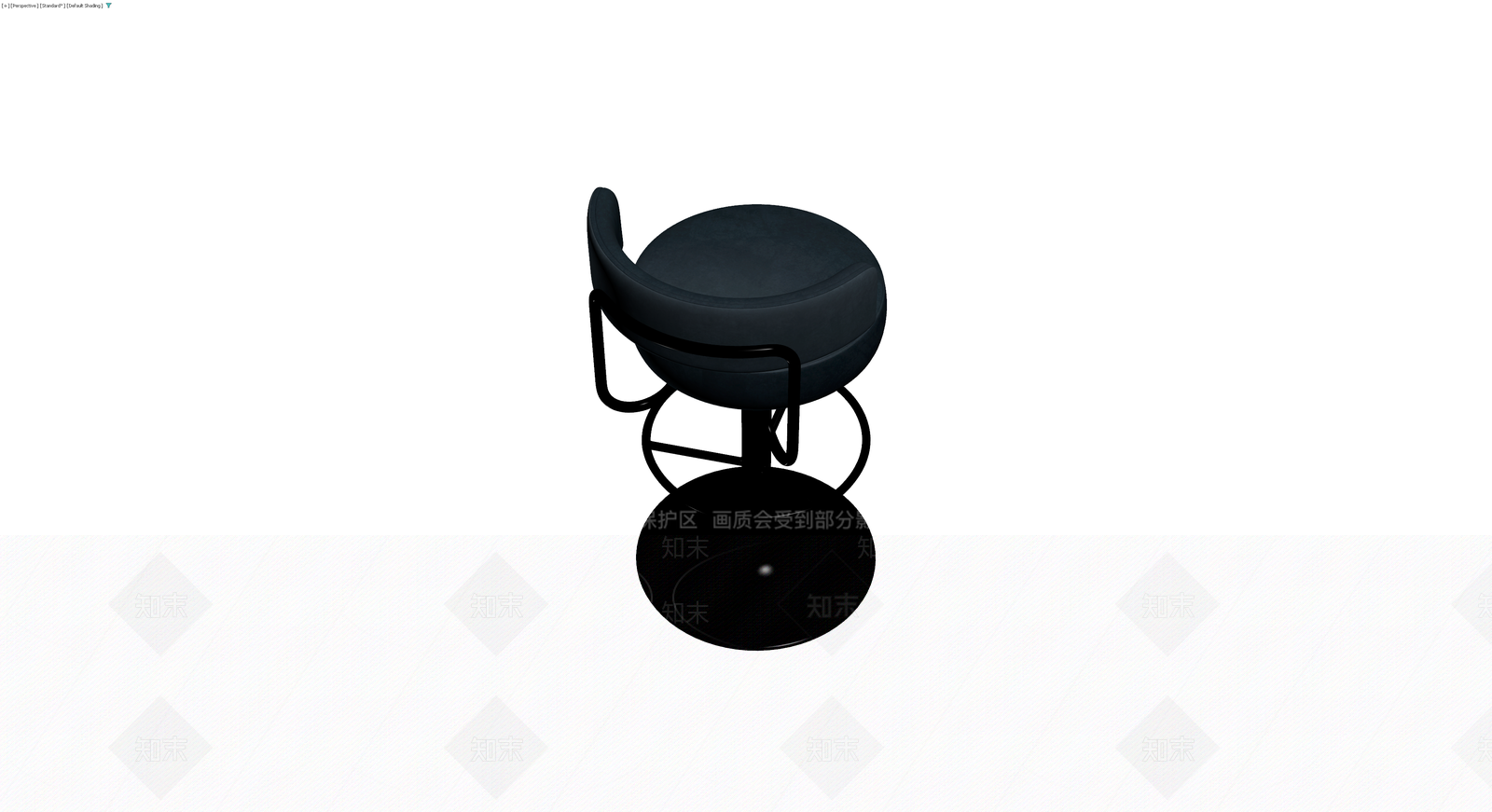 黑色高脚旋转吧台椅3D模型下载【ID:1229968607】