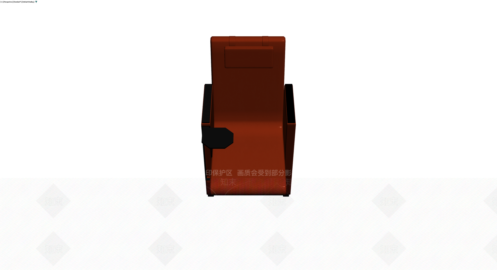红棕色带扶手办公椅3D模型下载【ID:1230686353】