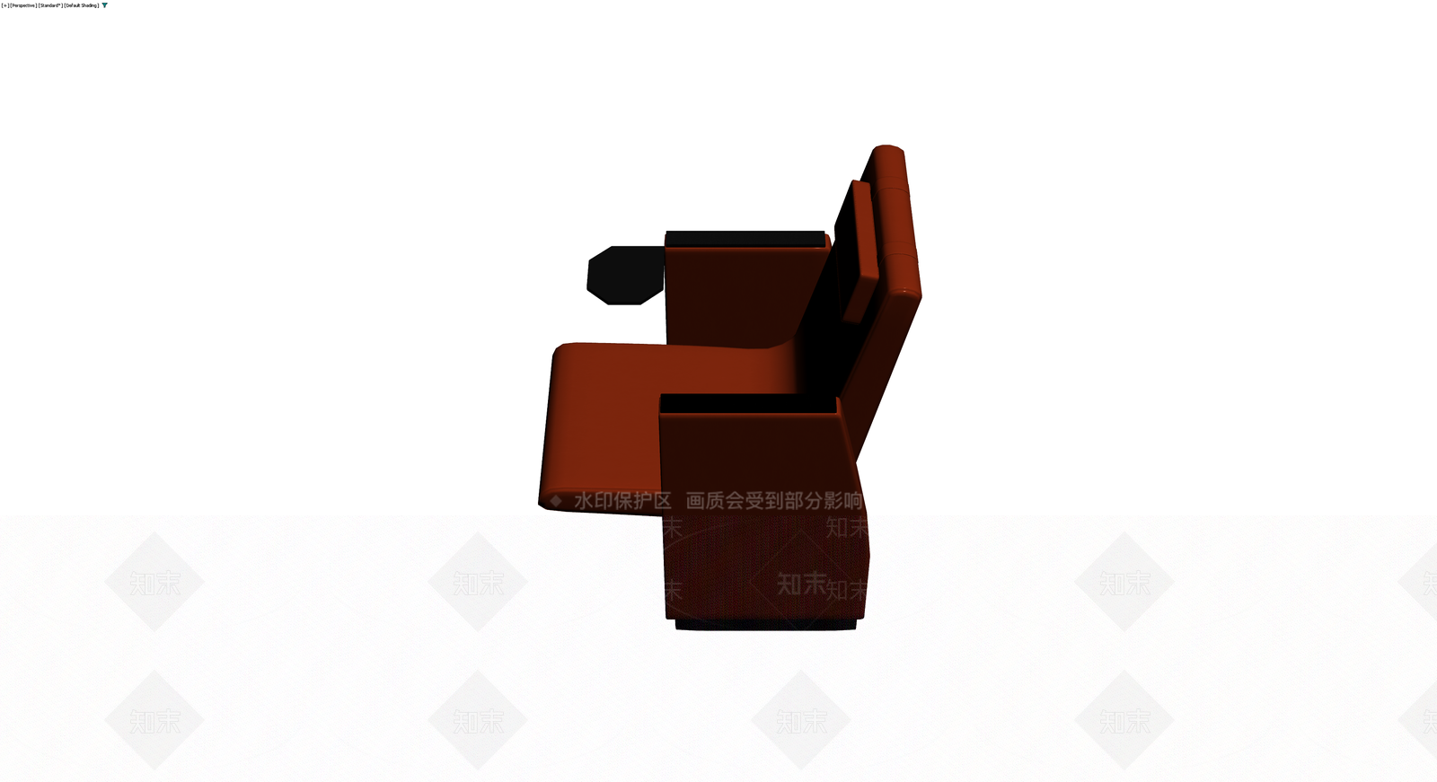 红棕色带扶手办公椅3D模型下载【ID:1230686353】