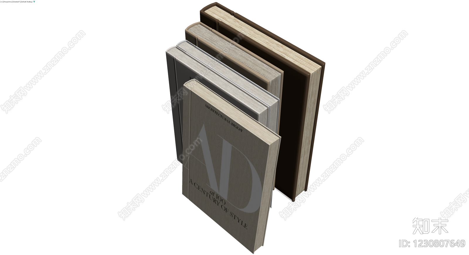精装书籍组合模型3D模型下载【ID:1230807649】