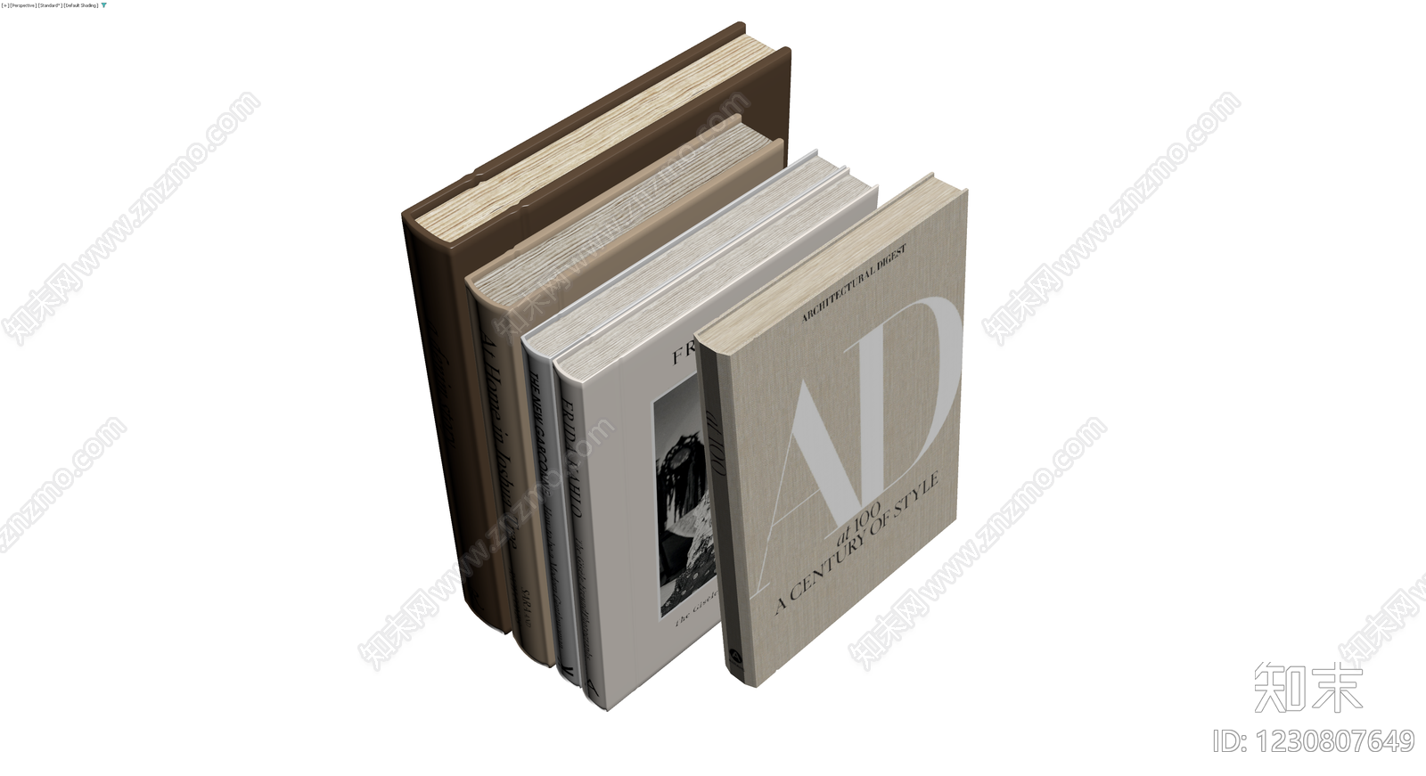 精装书籍组合模型3D模型下载【ID:1230807649】