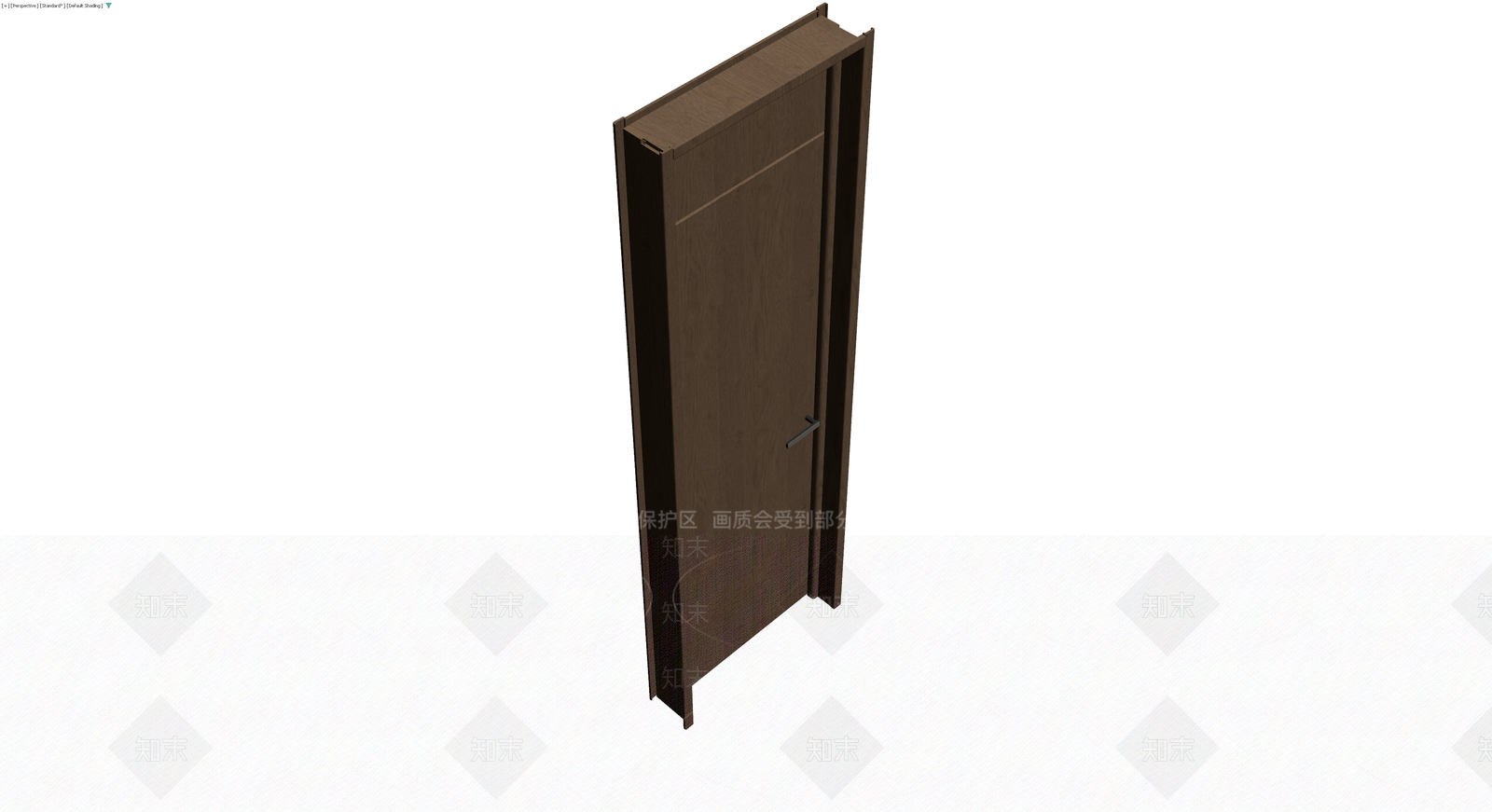 深色木纹成品门3D模型下载【ID:1230416830】