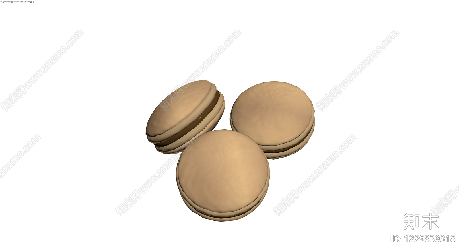 巧克力夹心饼干组合3D模型下载【ID:1229839318】
