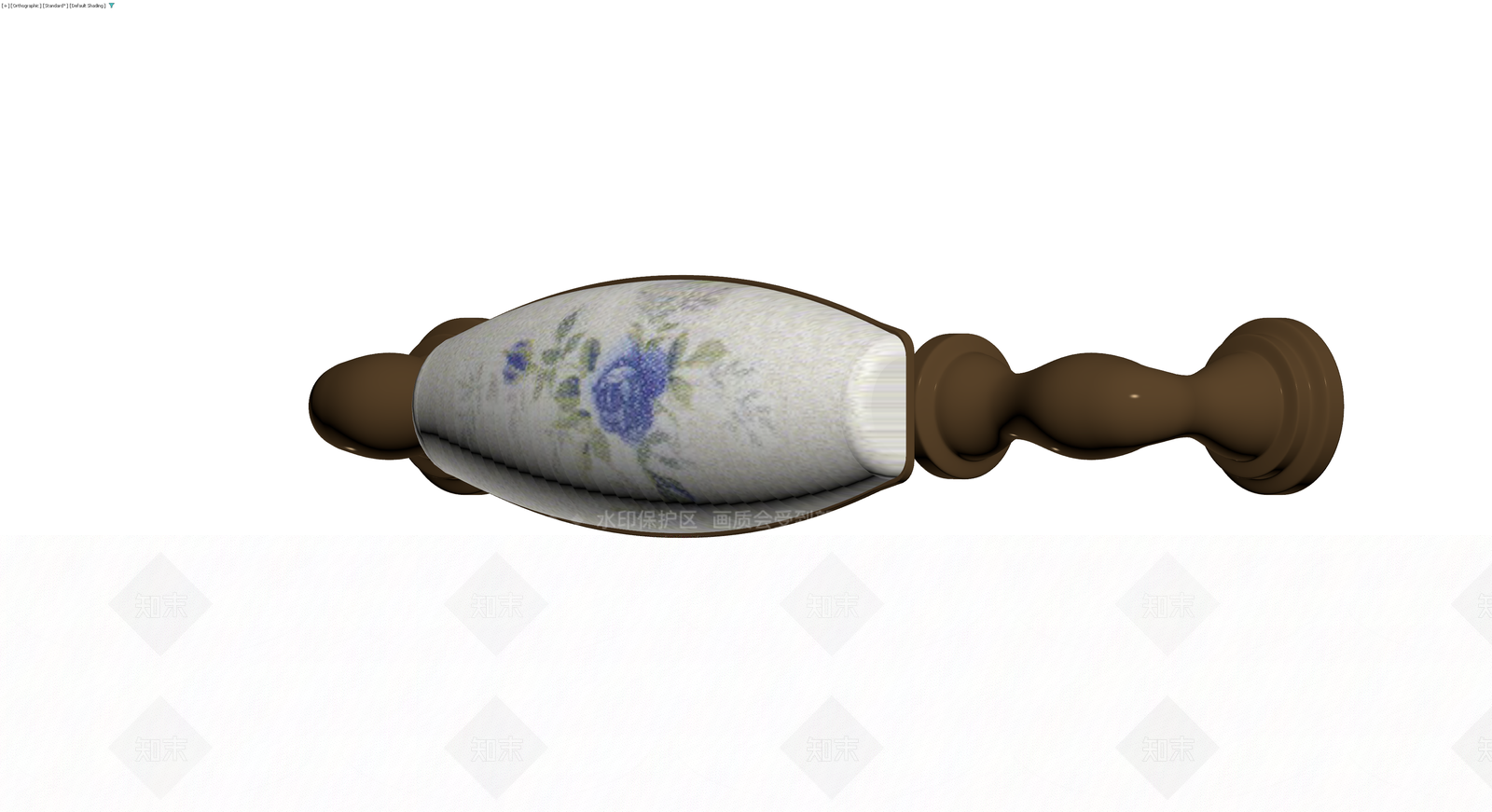 复古花纹陶瓷门把手3D模型下载【ID:1229948494】
