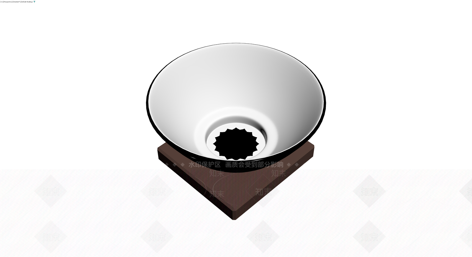 白色陶瓷碗配木底座3D模型下载【ID:1230709254】