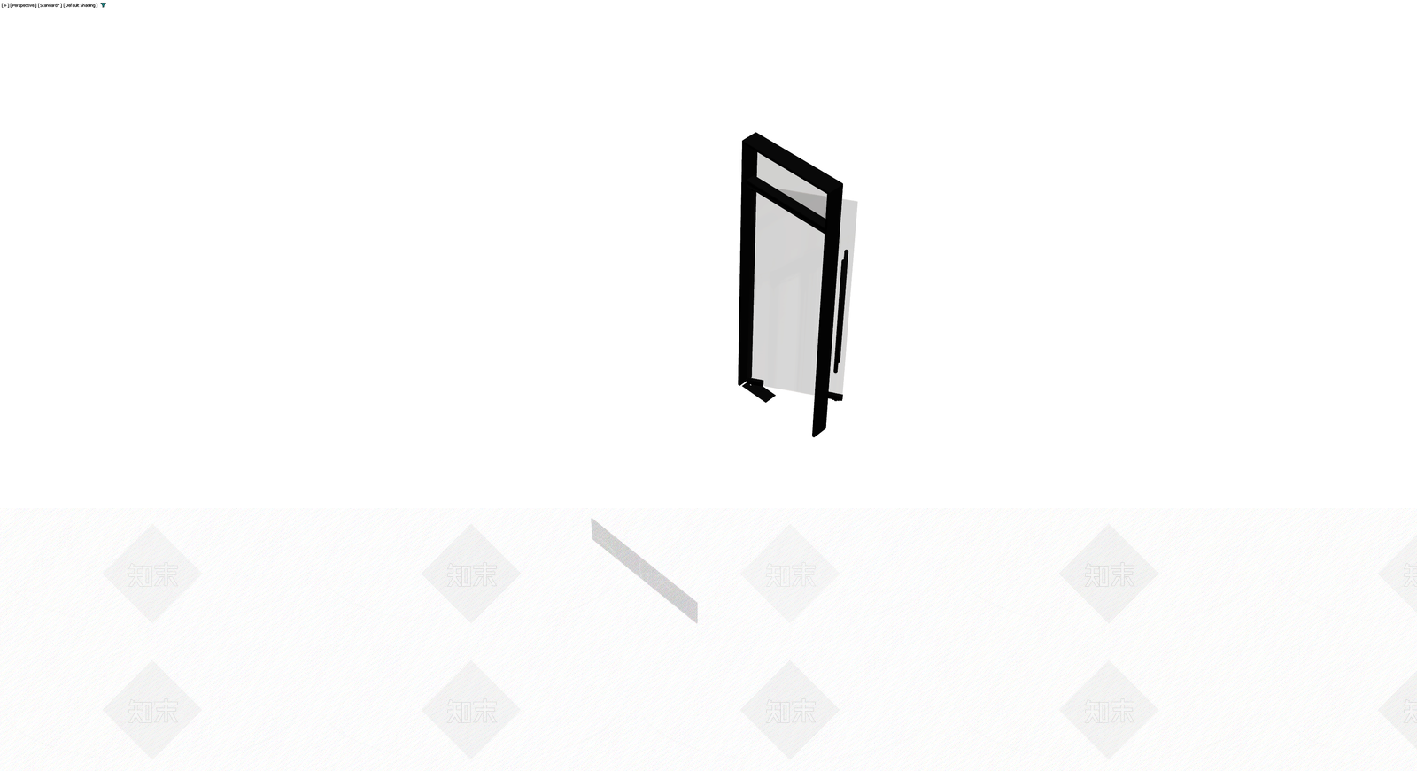 现代黑框玻璃门组件3D模型下载【ID:1229885475】