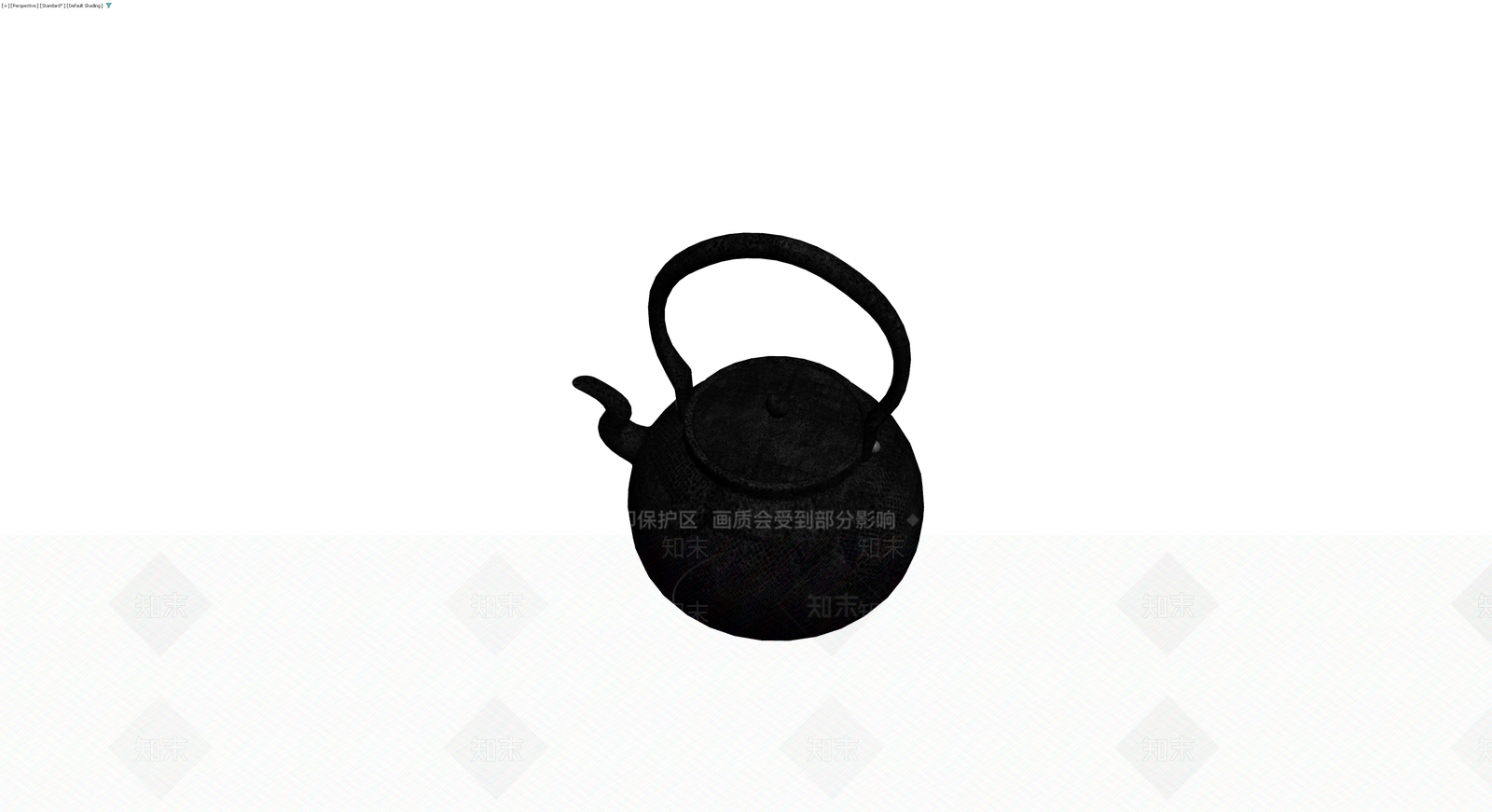 黑色铸铁提梁茶壶3D模型下载【ID:1229943566】