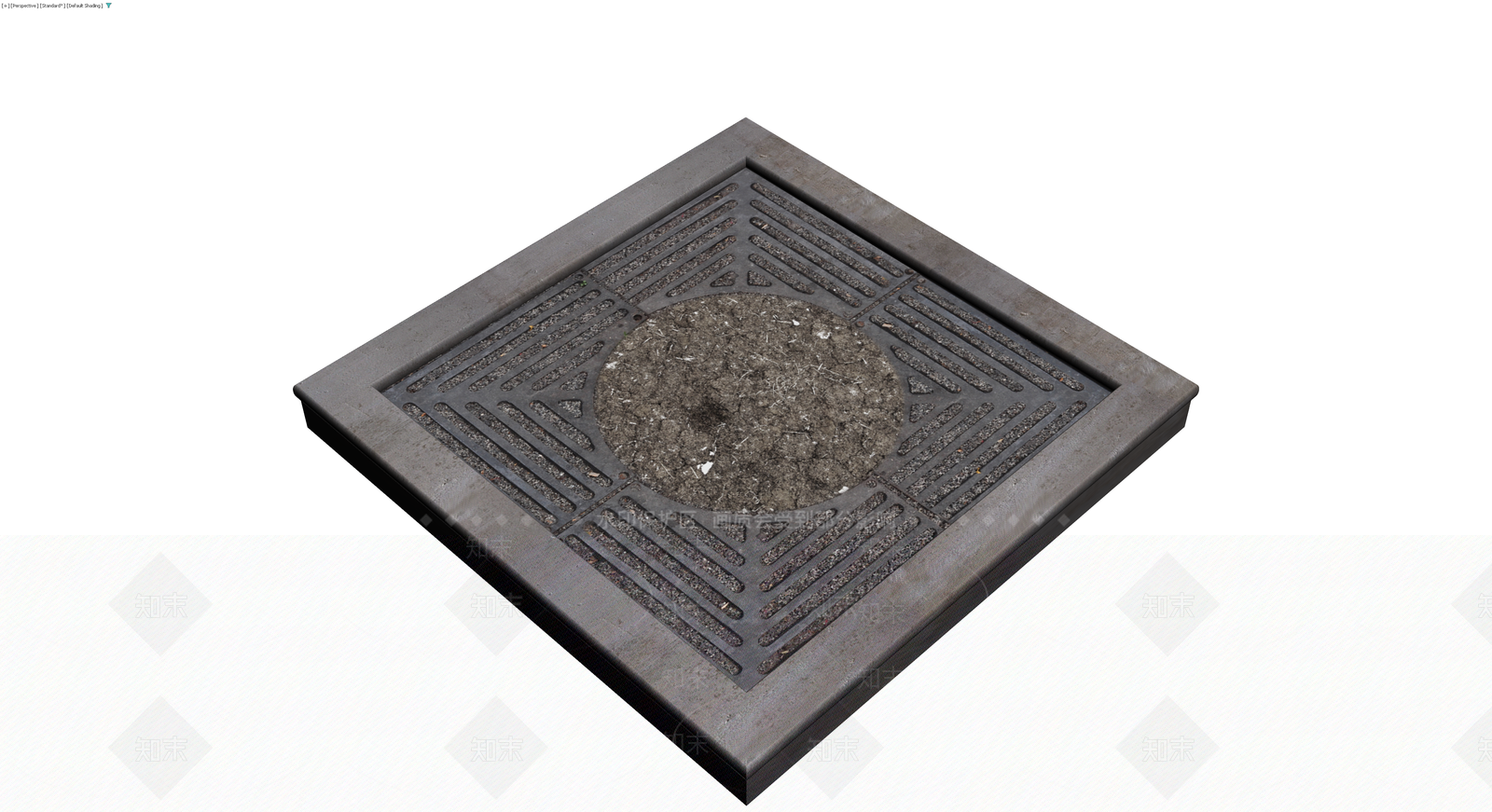 方形金属排水沟盖板3D模型下载【ID:1230794095】