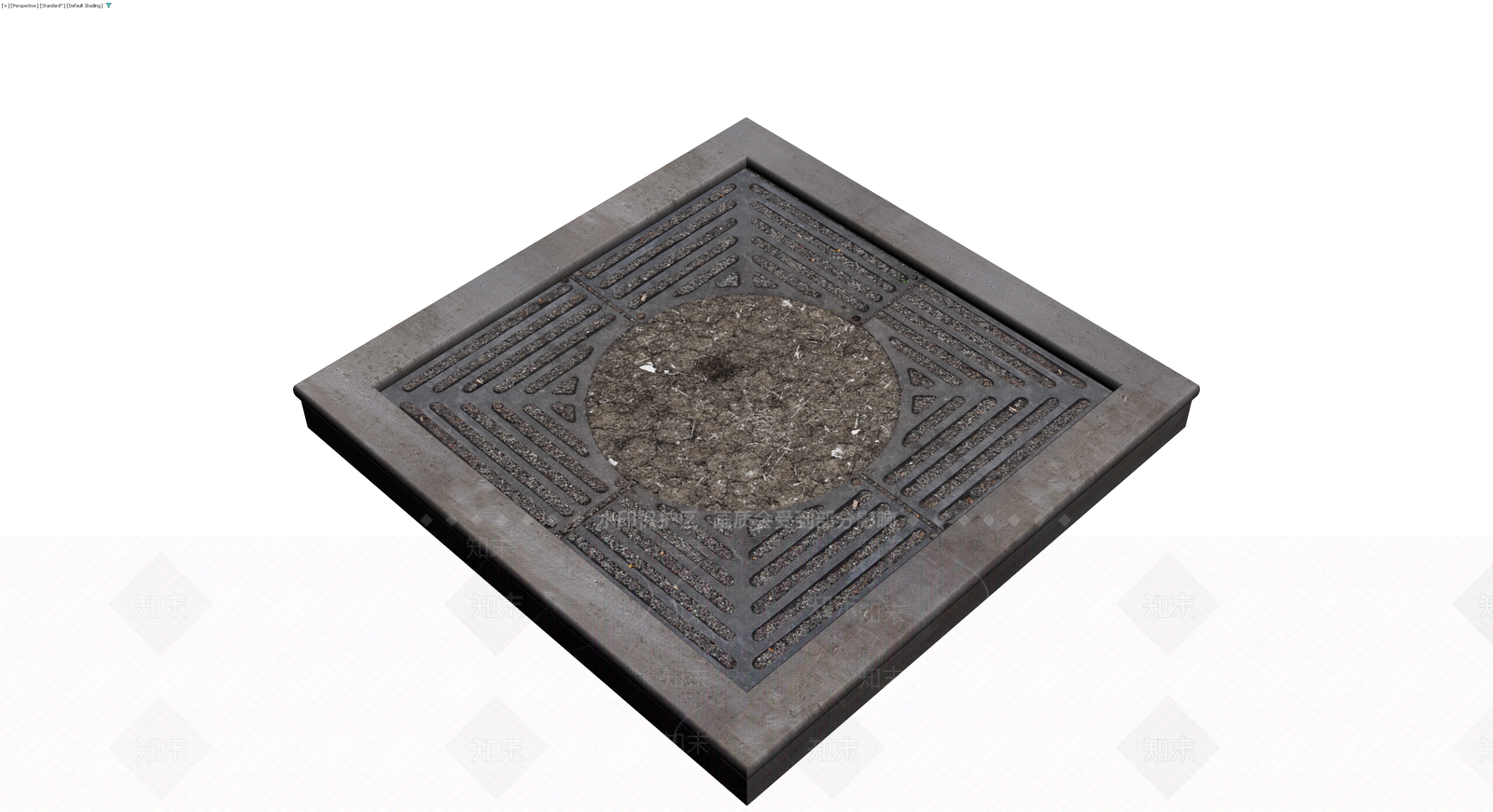 方形金属排水沟盖板3D模型下载【ID:1230794095】