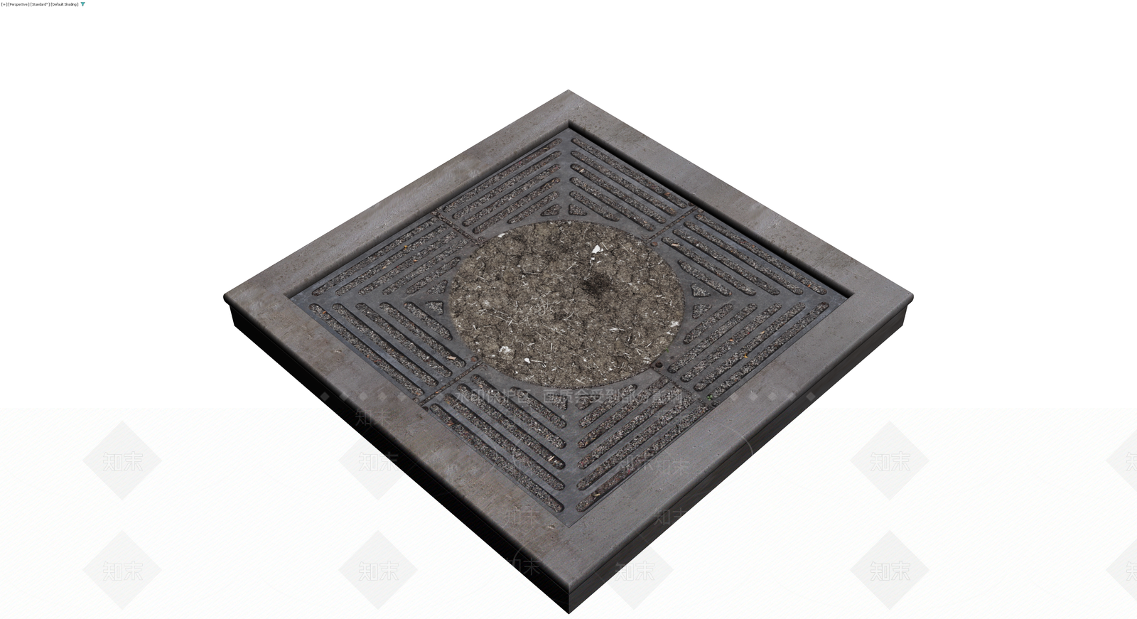 方形金属排水沟盖板3D模型下载【ID:1230794095】
