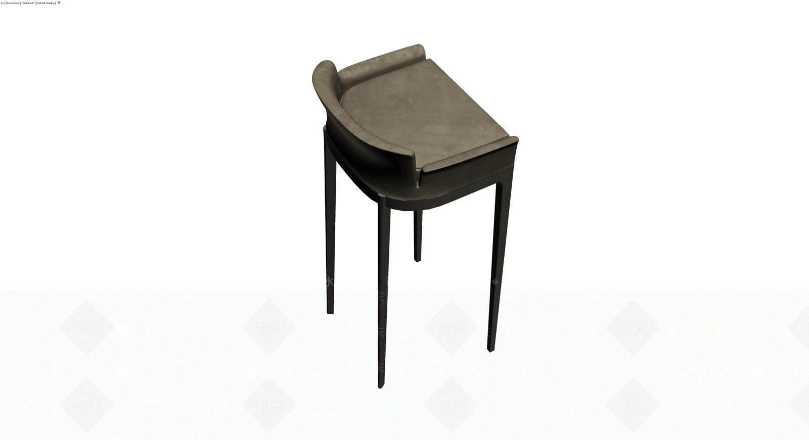 现代高背软包吧台椅3D模型下载【ID:1230119854】