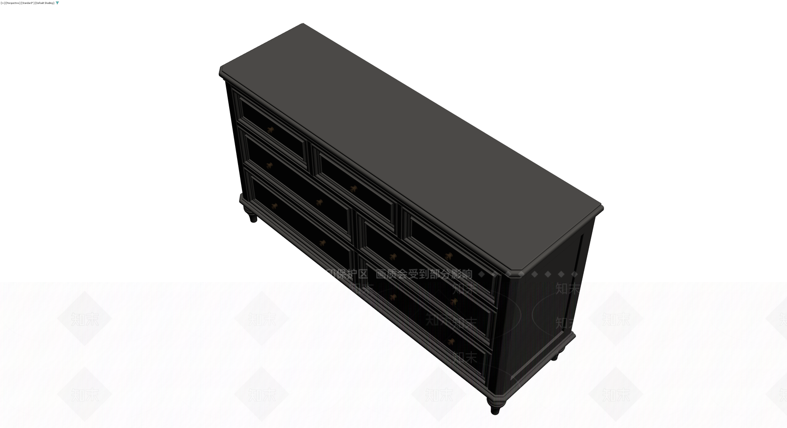 黑色多斗柜模型3D模型下载【ID:1230617141】