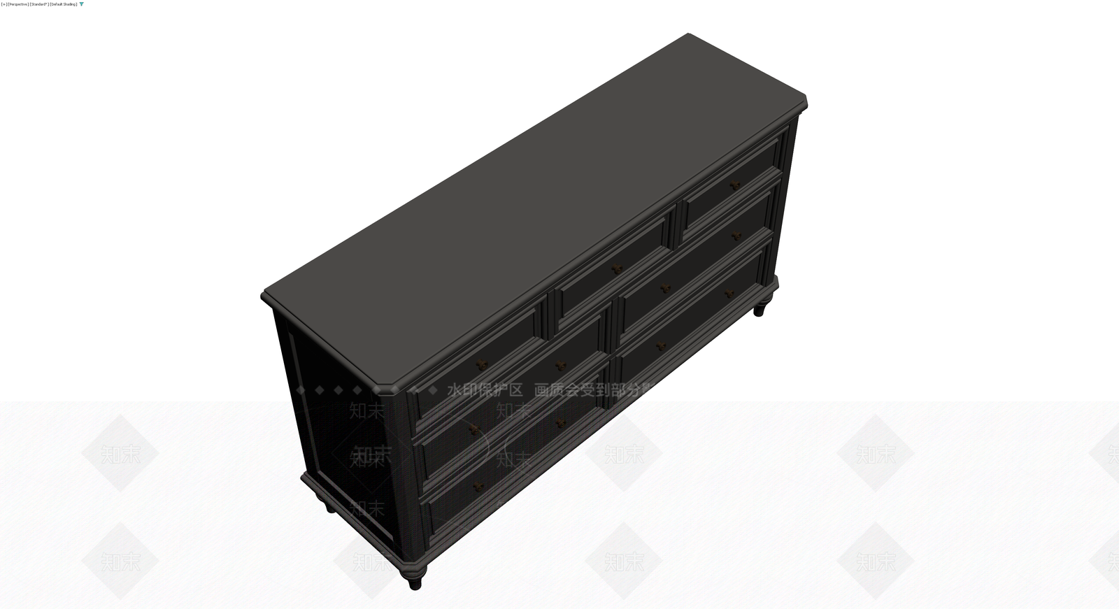 黑色多斗柜模型3D模型下载【ID:1230617141】