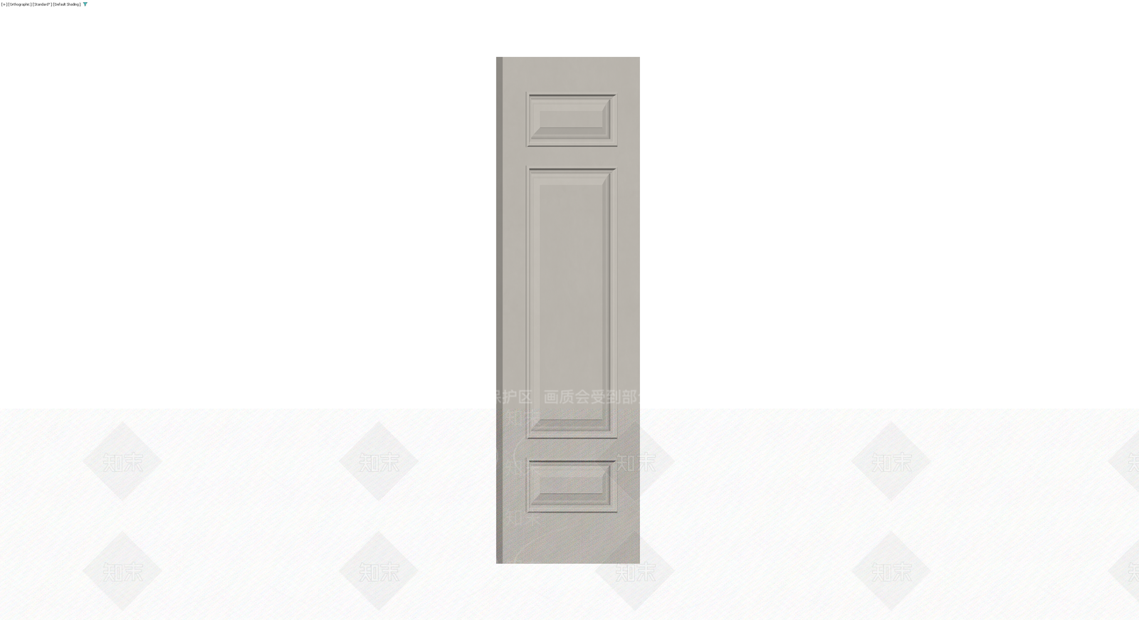 三格镶板门灰模3D模型下载【ID:1229687194】
