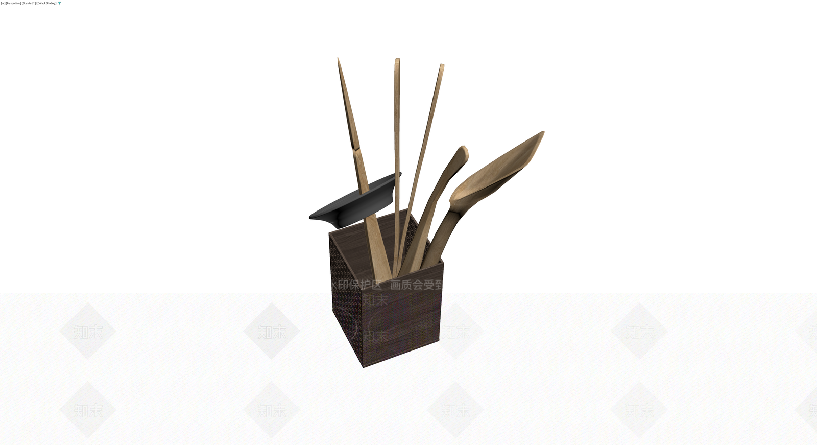 木质厨具收纳盒组合3D模型下载【ID:1230161159】