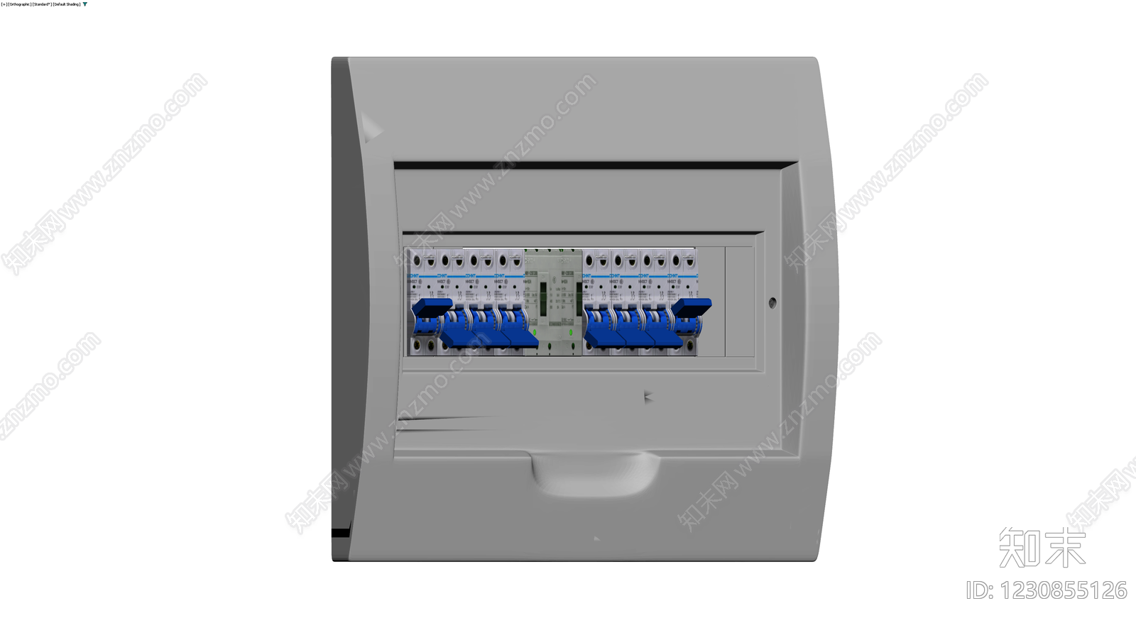 灰色配电箱组件3D模型下载【ID:1230855126】