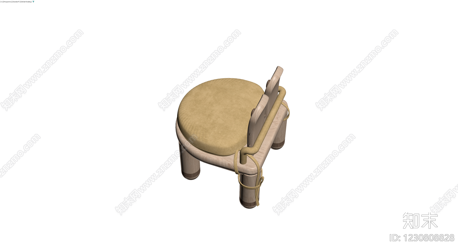 木质儿童扶手椅3D模型下载【ID:1230808828】