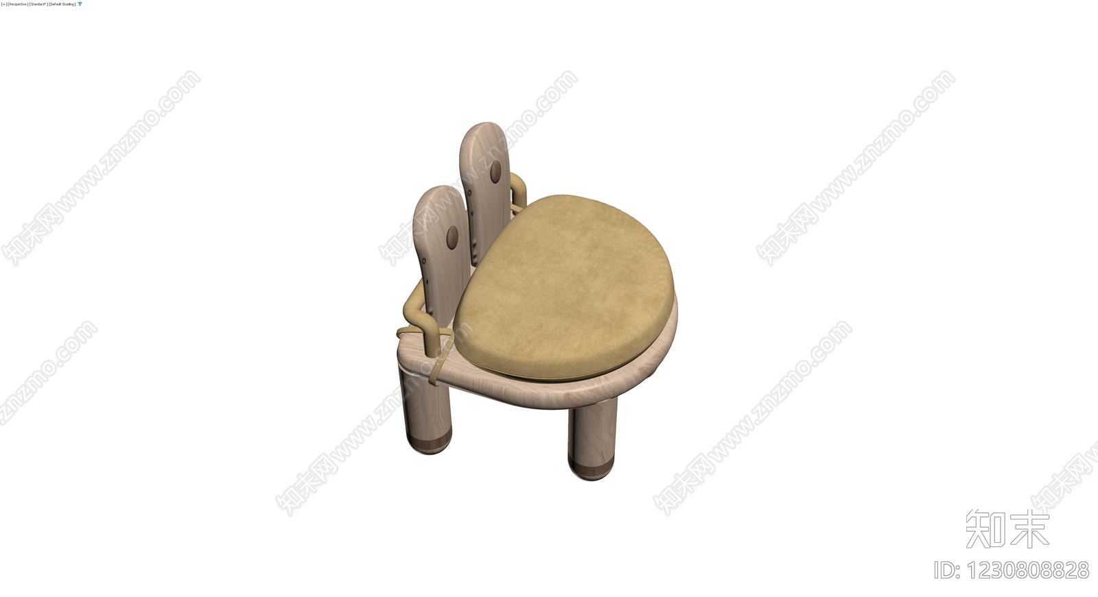 木质儿童扶手椅3D模型下载【ID:1230808828】