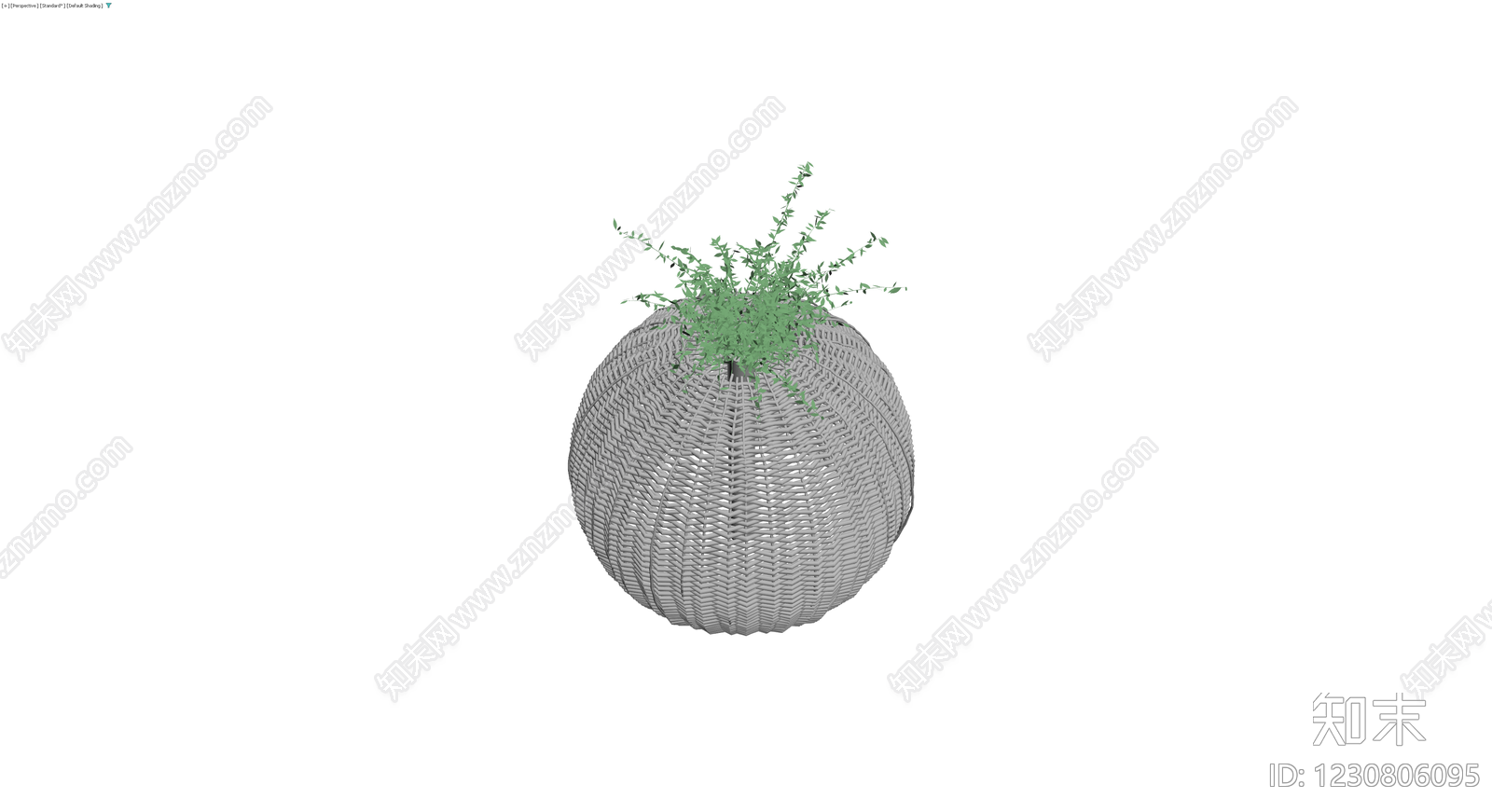球形编织花盆绿植3D模型下载【ID:1230806095】